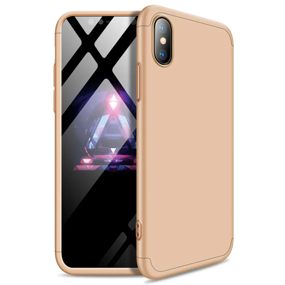For Redmi 7A Ultra Slim PC Back Cover Non-slip Shockproof 360 Degree Full Protective Case Silver black silver