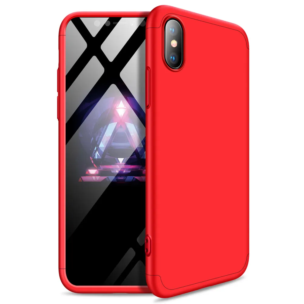 For Redmi 7A Ultra Slim PC Back Cover Non-slip Shockproof 360 Degree Full Protective Case Silver black silver