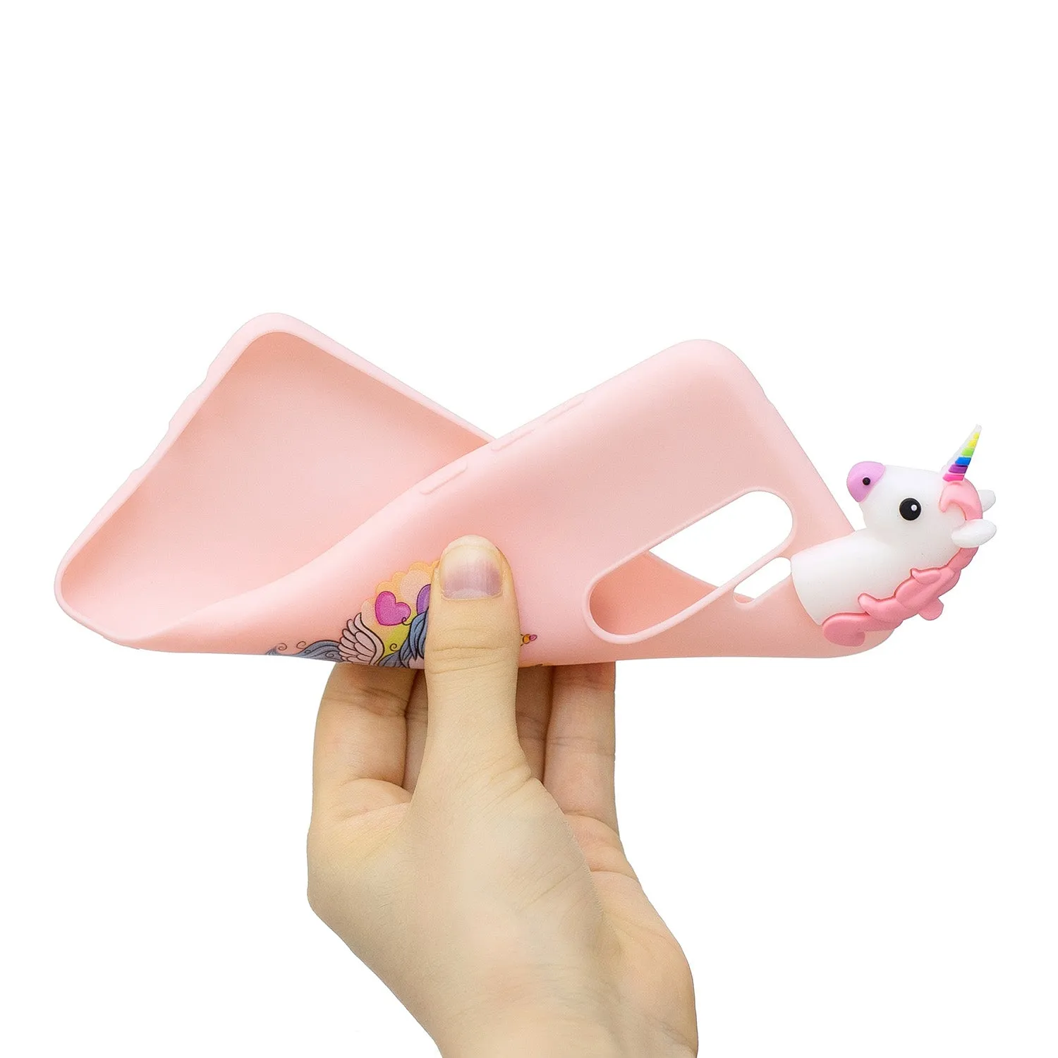 For Redmi NOTE 8 NOTE 8 pro 3D Color Painting Pattern Drop Protection Soft TPU Back Cover Mobile Phone Case Light pink