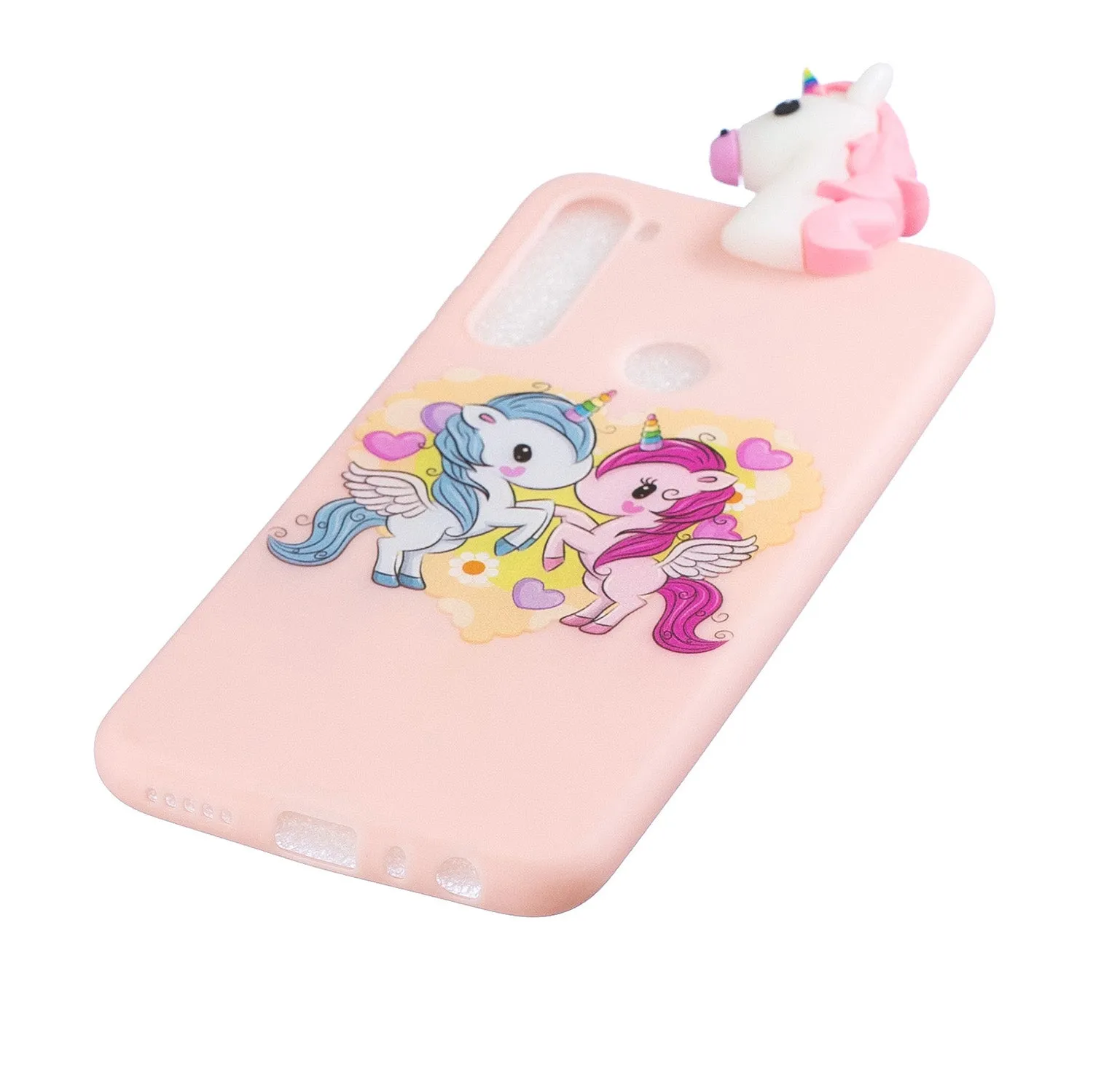 For Redmi NOTE 8 NOTE 8 pro 3D Color Painting Pattern Drop Protection Soft TPU Back Cover Mobile Phone Case Light pink