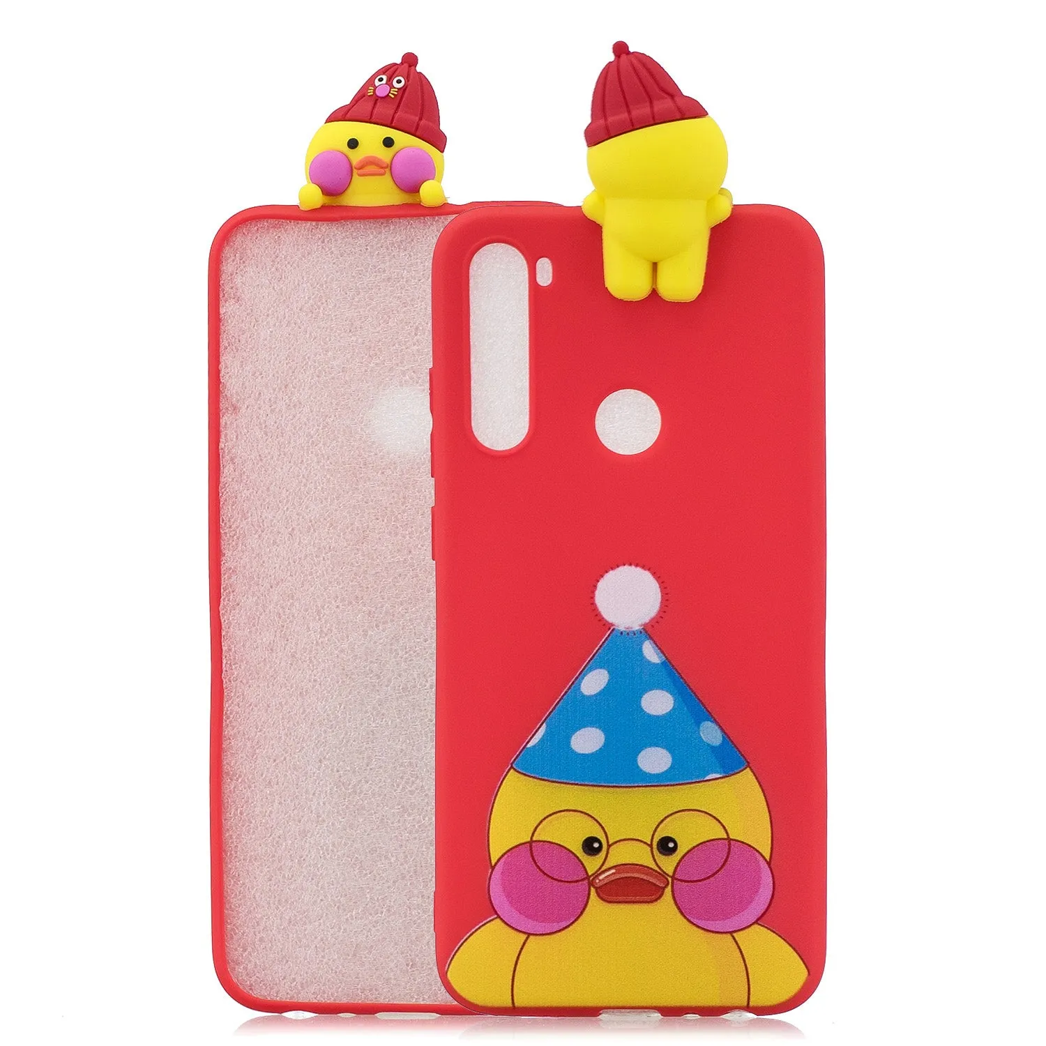 For Redmi NOTE 8 NOTE 8 pro 3D Color Painting Pattern Drop Protection Soft TPU Back Cover Mobile Phone Case Light pink