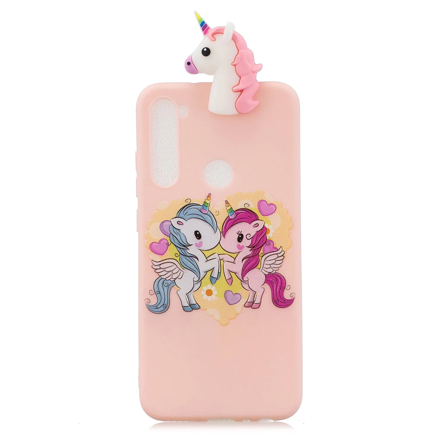 For Redmi NOTE 8 NOTE 8 pro 3D Color Painting Pattern Drop Protection Soft TPU Back Cover Mobile Phone Case Light pink
