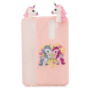 For Redmi NOTE 8 NOTE 8 pro 3D Color Painting Pattern Drop Protection Soft TPU Back Cover Mobile Phone Case Light pink