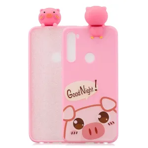 For Redmi NOTE 8 NOTE 8 pro 3D Color Painting Pattern Drop Protection Soft TPU Back Cover Mobile Phone Case Rose red
