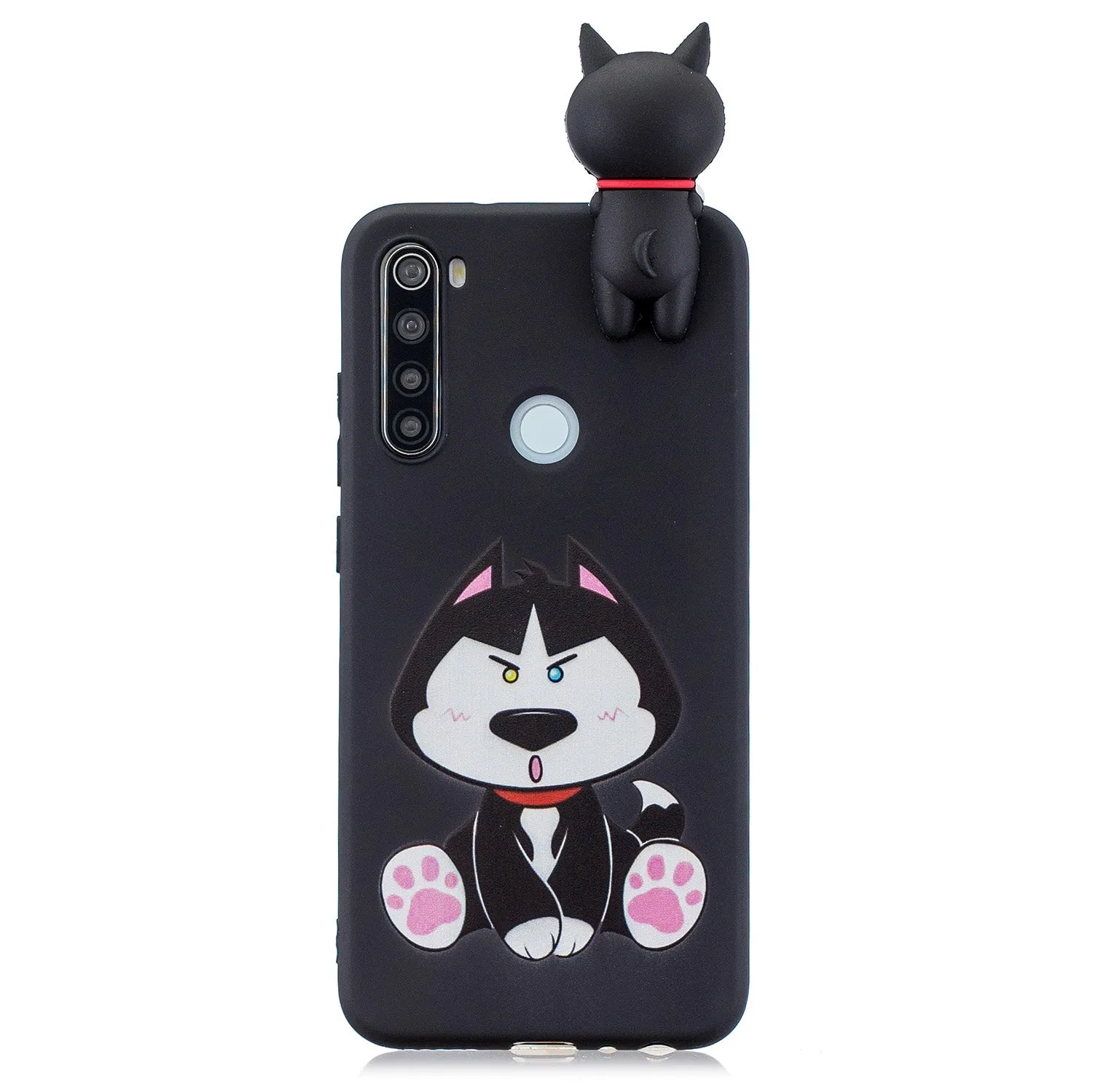 For Redmi NOTE 8T 3D Cartoon Painting Back Cover Soft TPU Mobile Phone Case Shell Cute husky