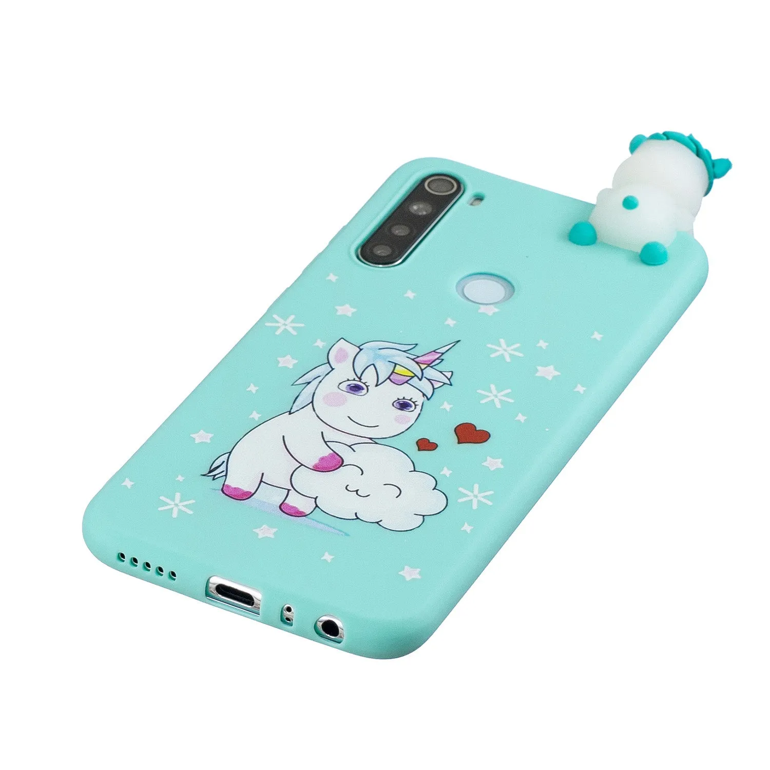 For Redmi NOTE 8T 3D Cartoon Painting Back Cover Soft TPU Mobile Phone Case Shell Cute husky