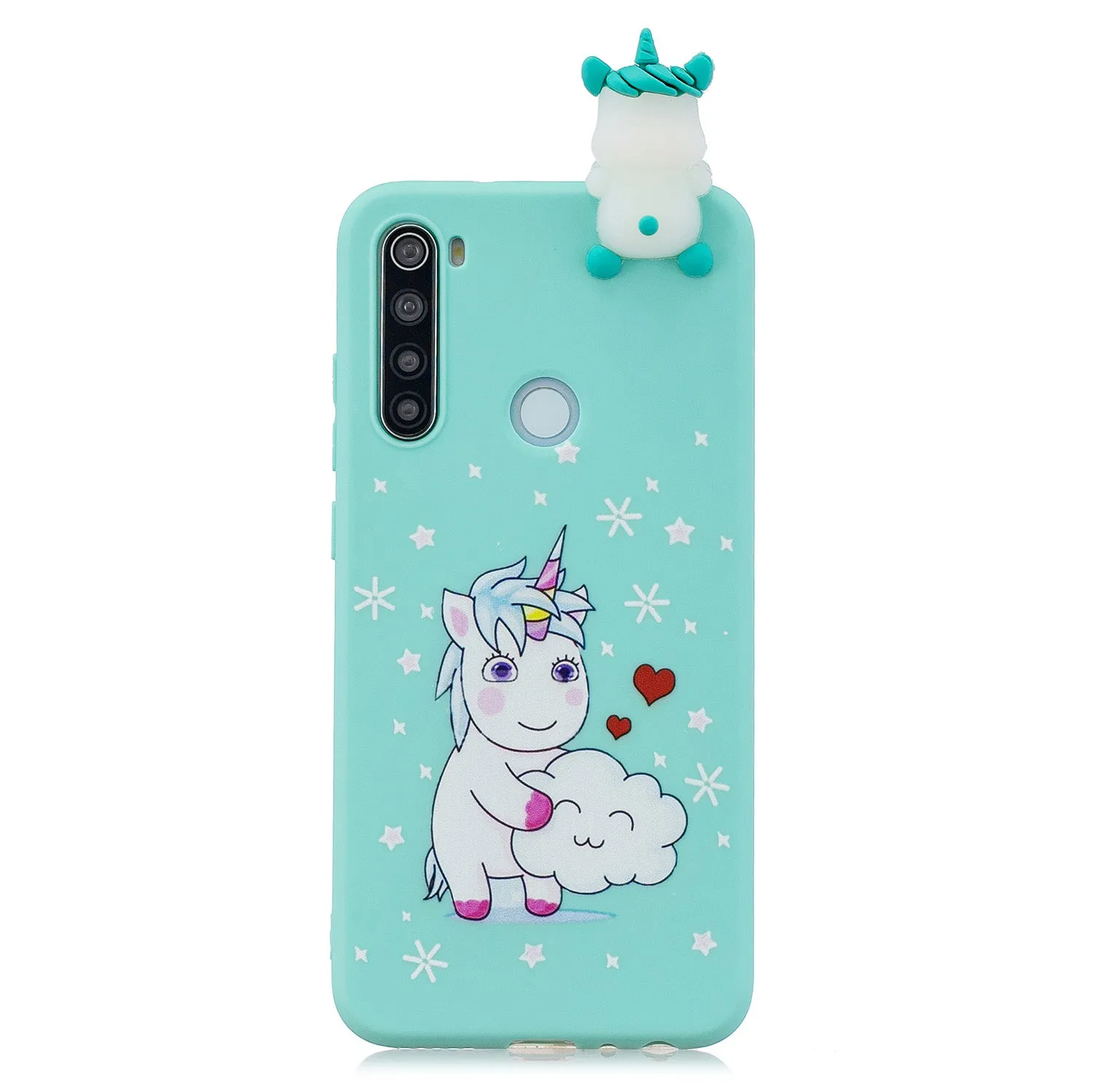 For Redmi NOTE 8T 3D Cartoon Painting Back Cover Soft TPU Mobile Phone Case Shell Cute husky