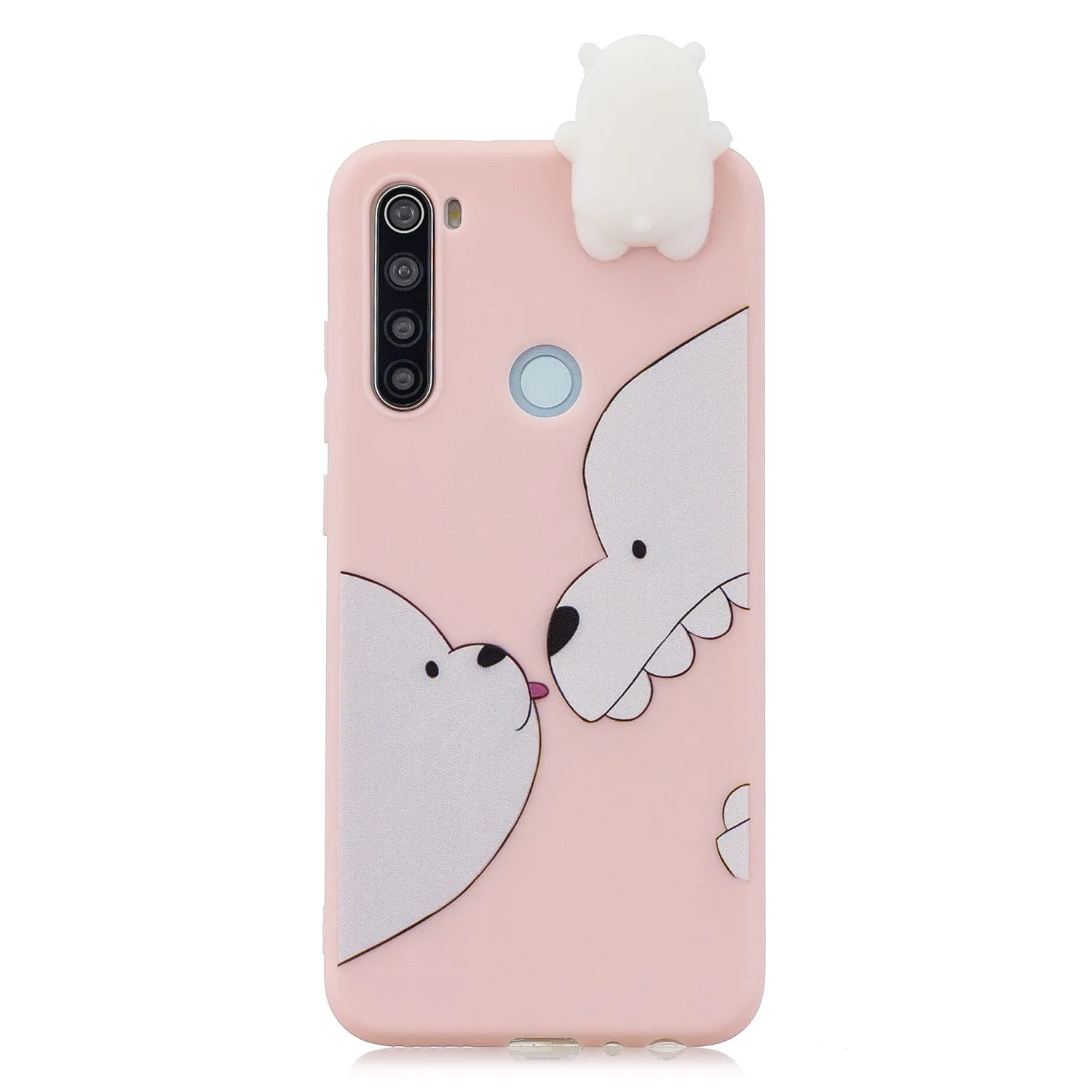 For Redmi NOTE 8T 3D Cartoon Painting Back Cover Soft TPU Mobile Phone Case Shell Cute husky