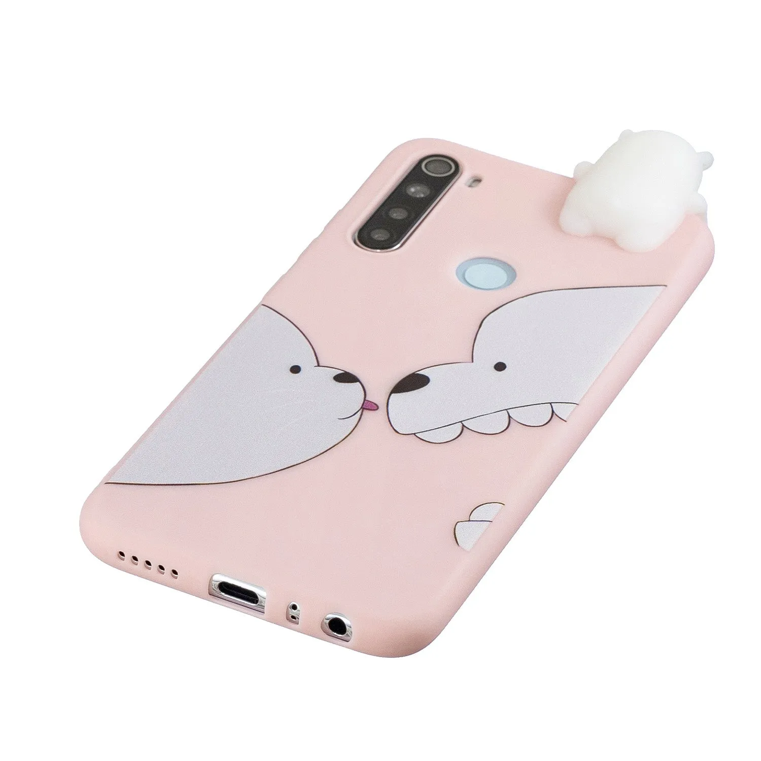 For Redmi NOTE 8T 3D Cartoon Painting Back Cover Soft TPU Mobile Phone Case Shell Cute husky