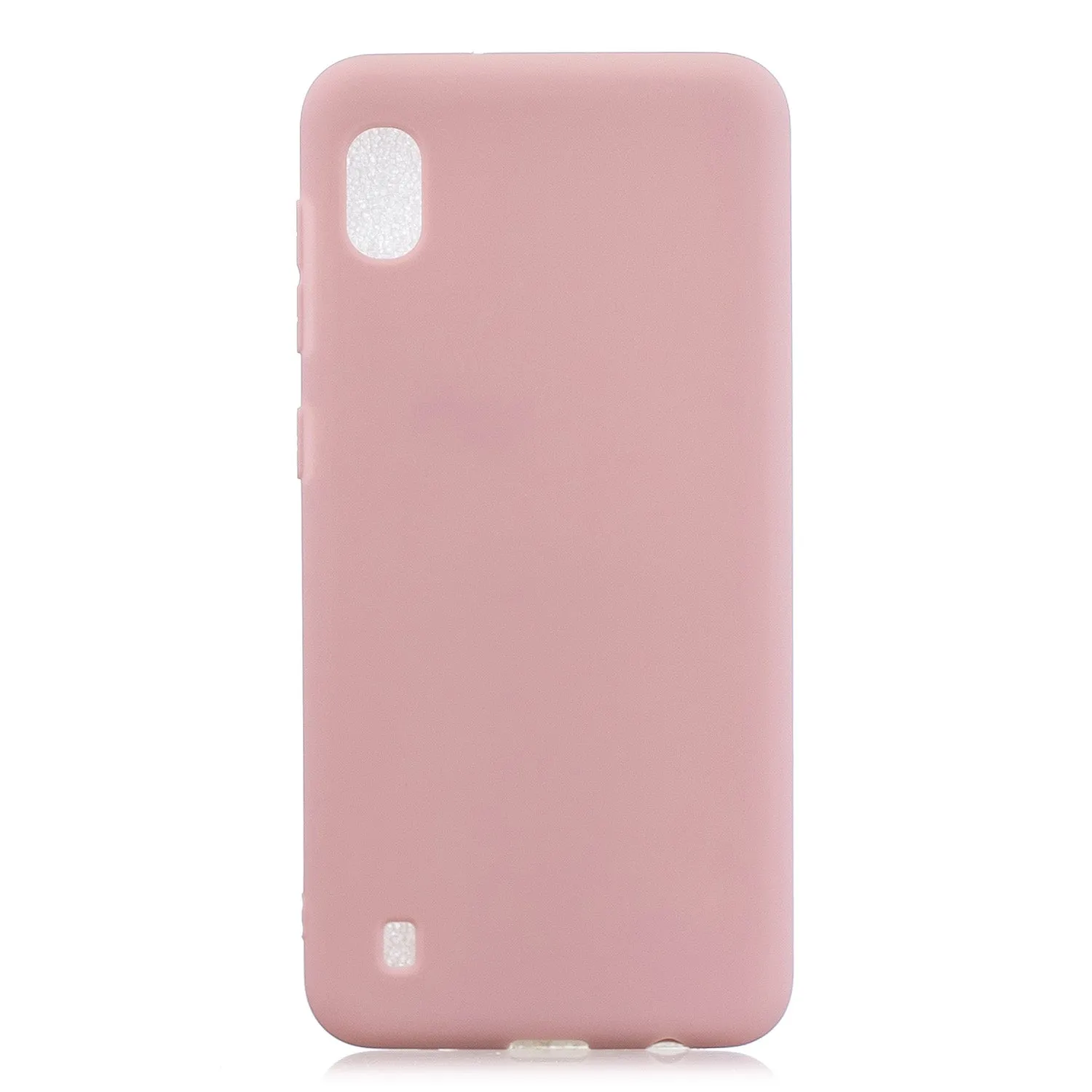 For Samsung A01/ A11/A21/A41/A51/A71/A81/A91 Mobile Phone Case Lovely Candy Color Matte TPU Anti-scratch Non-slip Protective Cover Back Case 11 lotus root pink