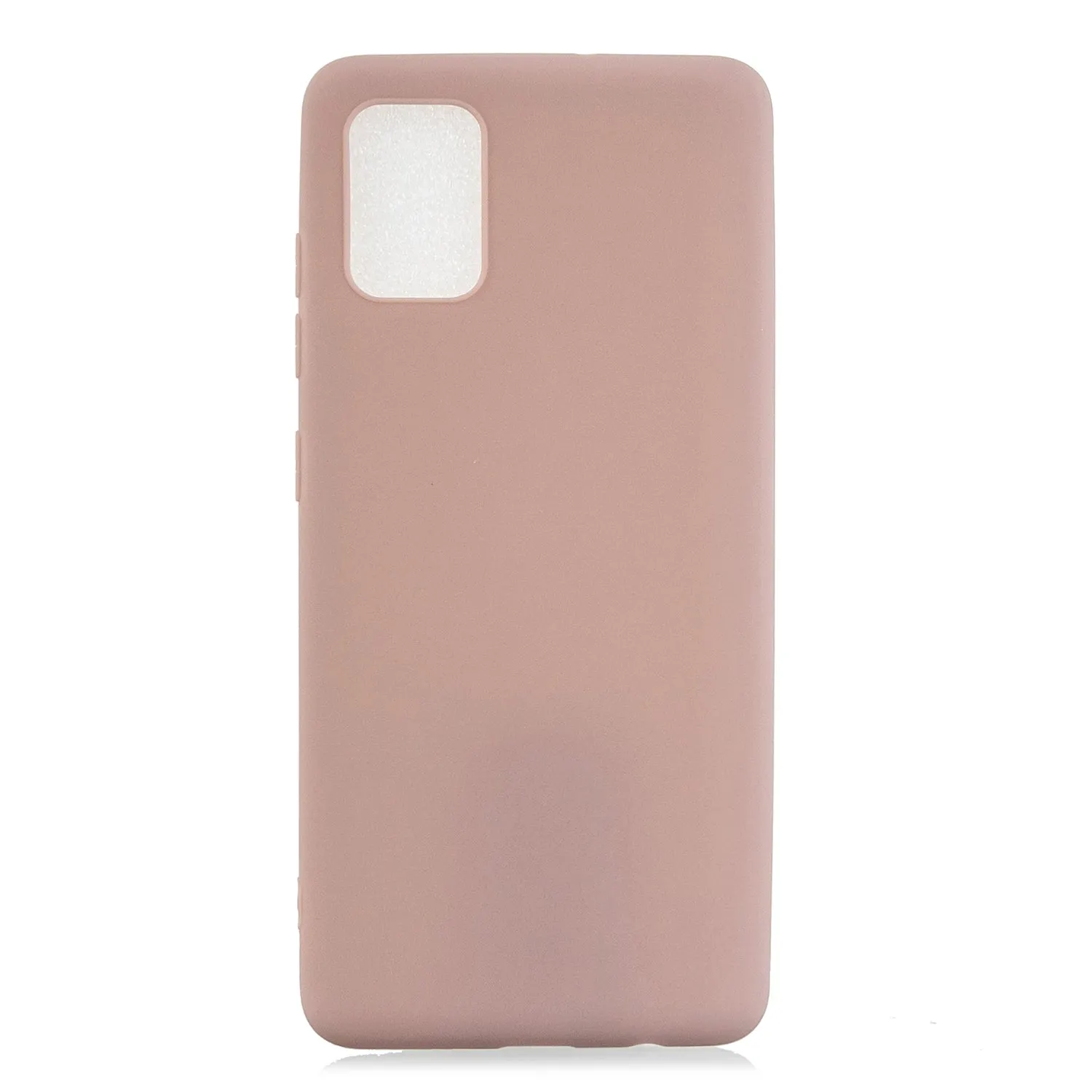 For Samsung A01/ A11/A21/A41/A51/A71/A81/A91 Mobile Phone Case Lovely Candy Color Matte TPU Anti-scratch Non-slip Protective Cover Back Case 11 lotus root pink