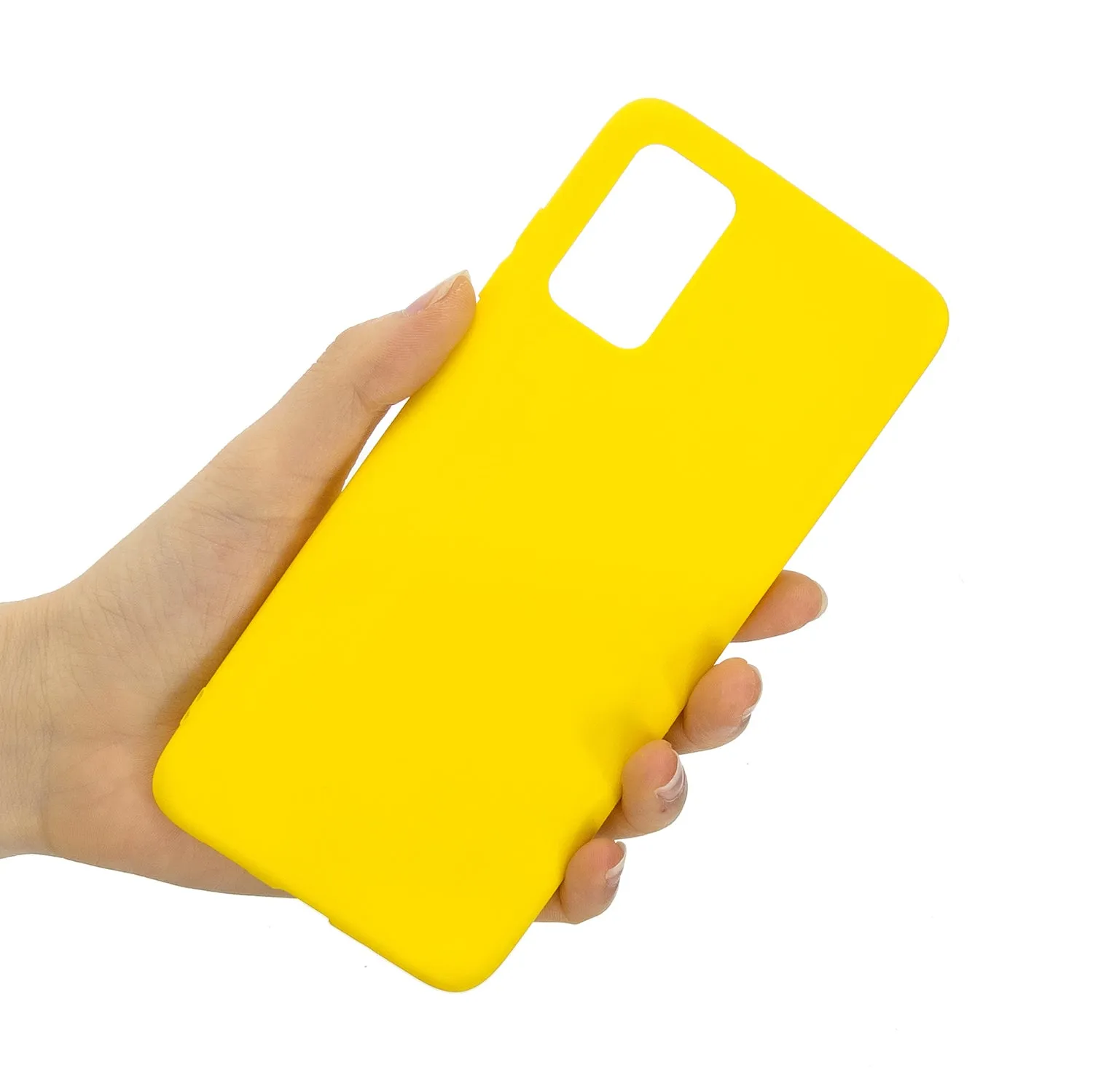 For Samsung A01/ A11/A21/A41/A51/A71/A81/A91 Mobile Phone Case Lovely Candy Color Matte TPU Anti-scratch Non-slip Protective Cover Back Case 3 yellow