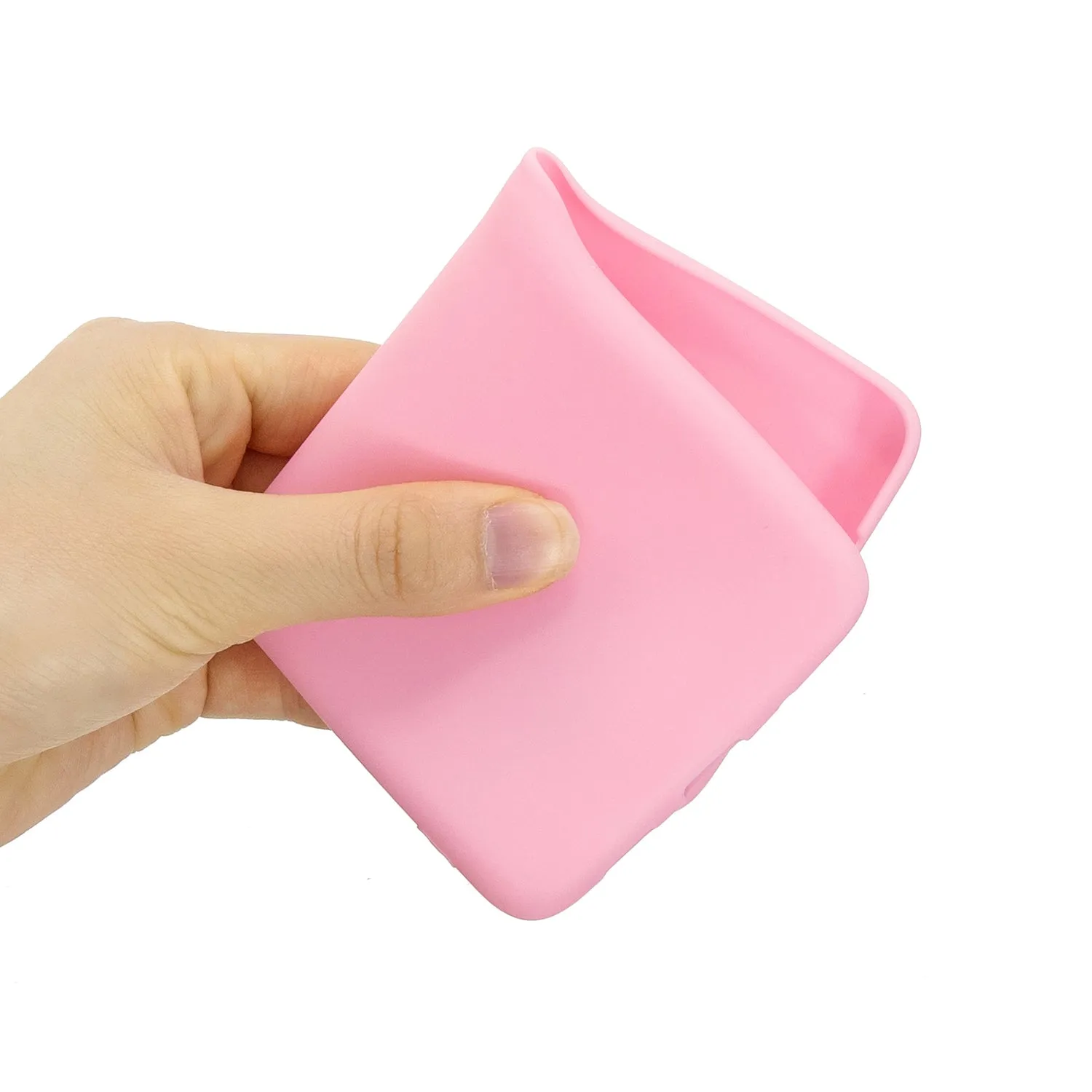 For Samsung A01/ A11/A21/A41/A51/A71/A81/A91 Mobile Phone Case Lovely Candy Color Matte TPU Anti-scratch Non-slip Protective Cover Back Case 5 dark pink