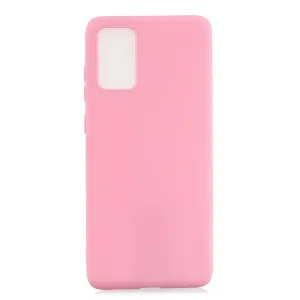 For Samsung A01/ A11/A21/A41/A51/A71/A81/A91 Mobile Phone Case Lovely Candy Color Matte TPU Anti-scratch Non-slip Protective Cover Back Case 5 dark pink