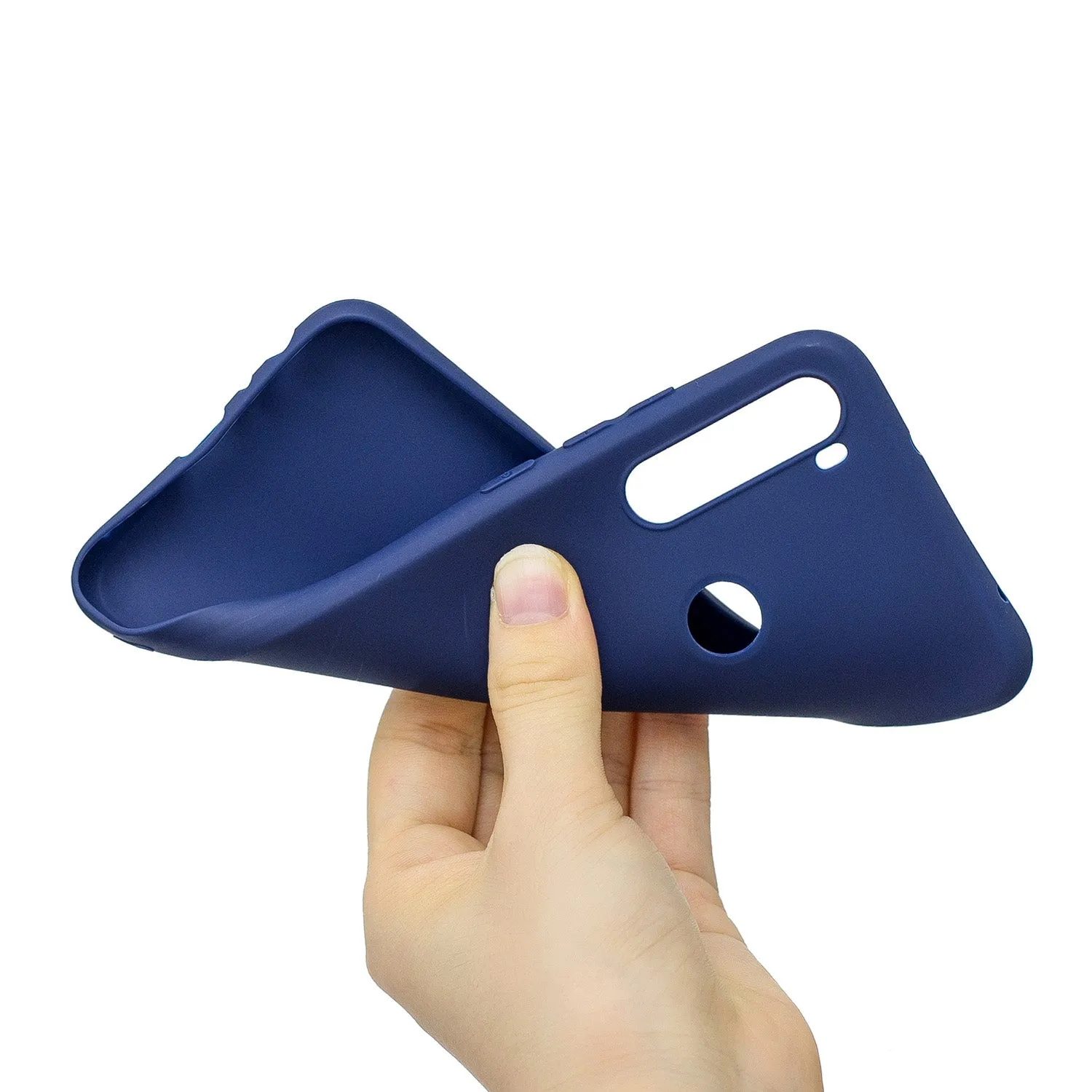 For Samsung A01/ A11/A21/A41/A51/A71/A81/A91 Mobile Phone Case Lovely Candy Color Matte TPU Anti-scratch Non-slip Protective Cover Back Case 7 royal blue
