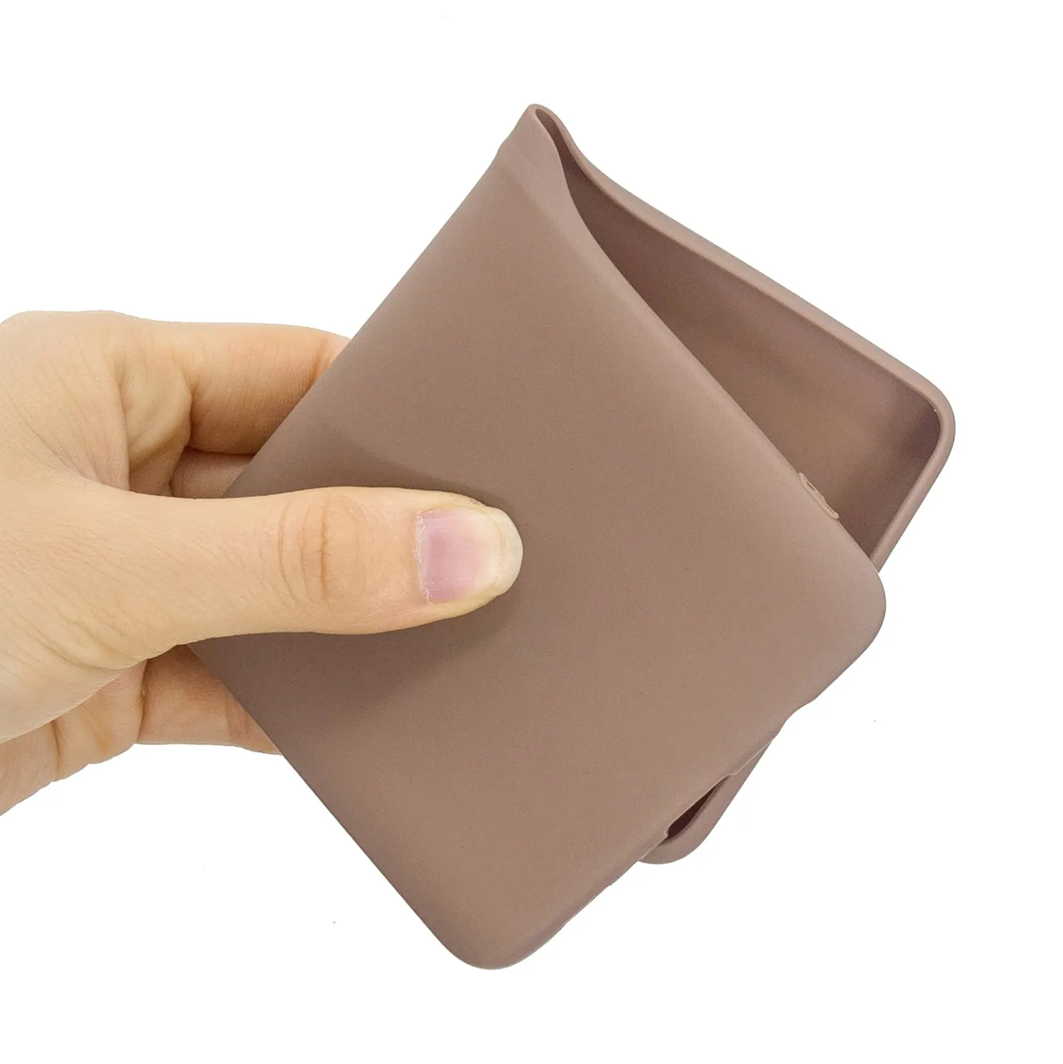 For Samsung A01/ A11/A21/A41/A51/A71/A81/A91 Mobile Phone Case Lovely Candy Color Matte TPU Anti-scratch Non-slip Protective Cover Back Case 9 brown