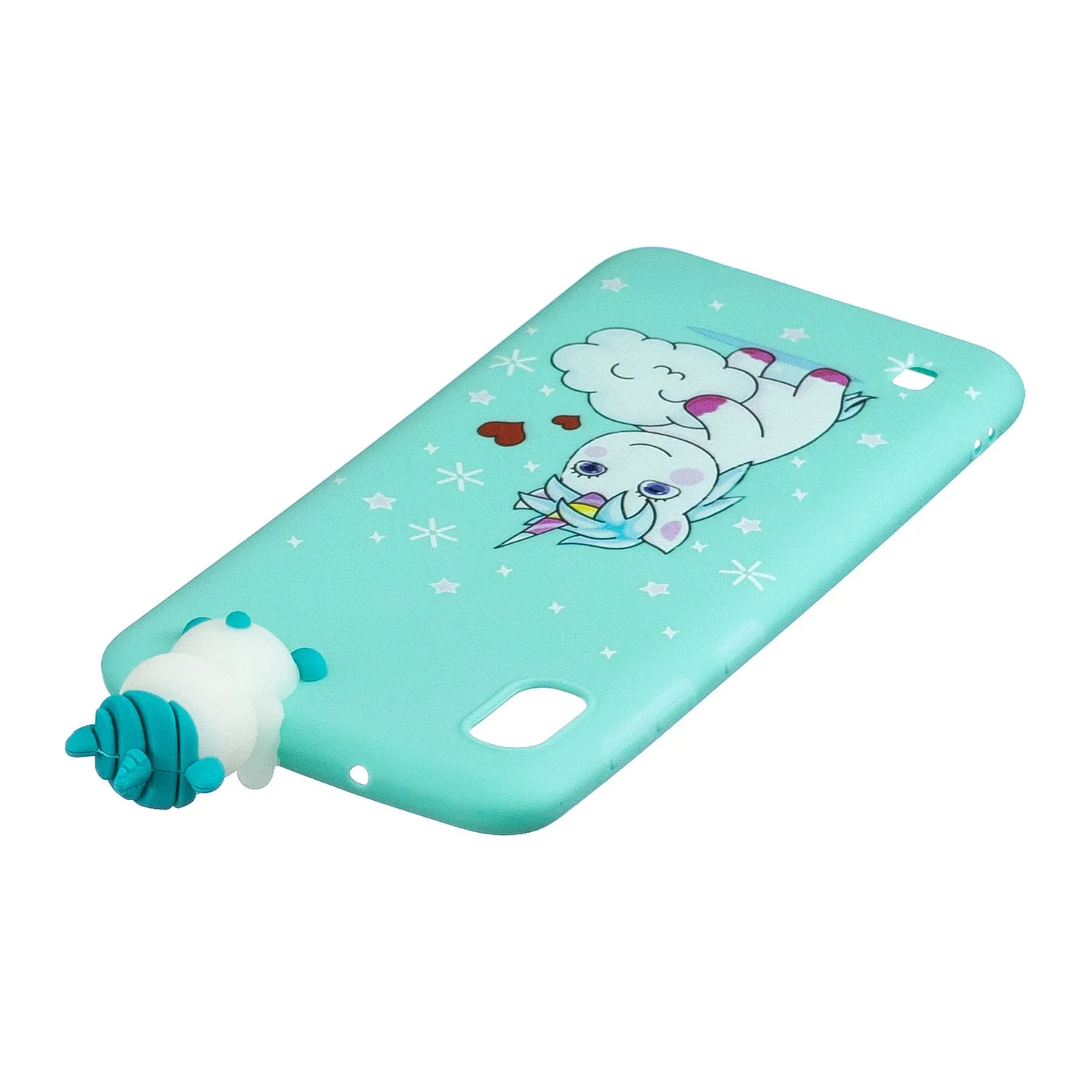 For Samsung A01 Soft TPU Case Back Cover 3D Cartoon Painting Mobile Phone Shell Love Unicorn