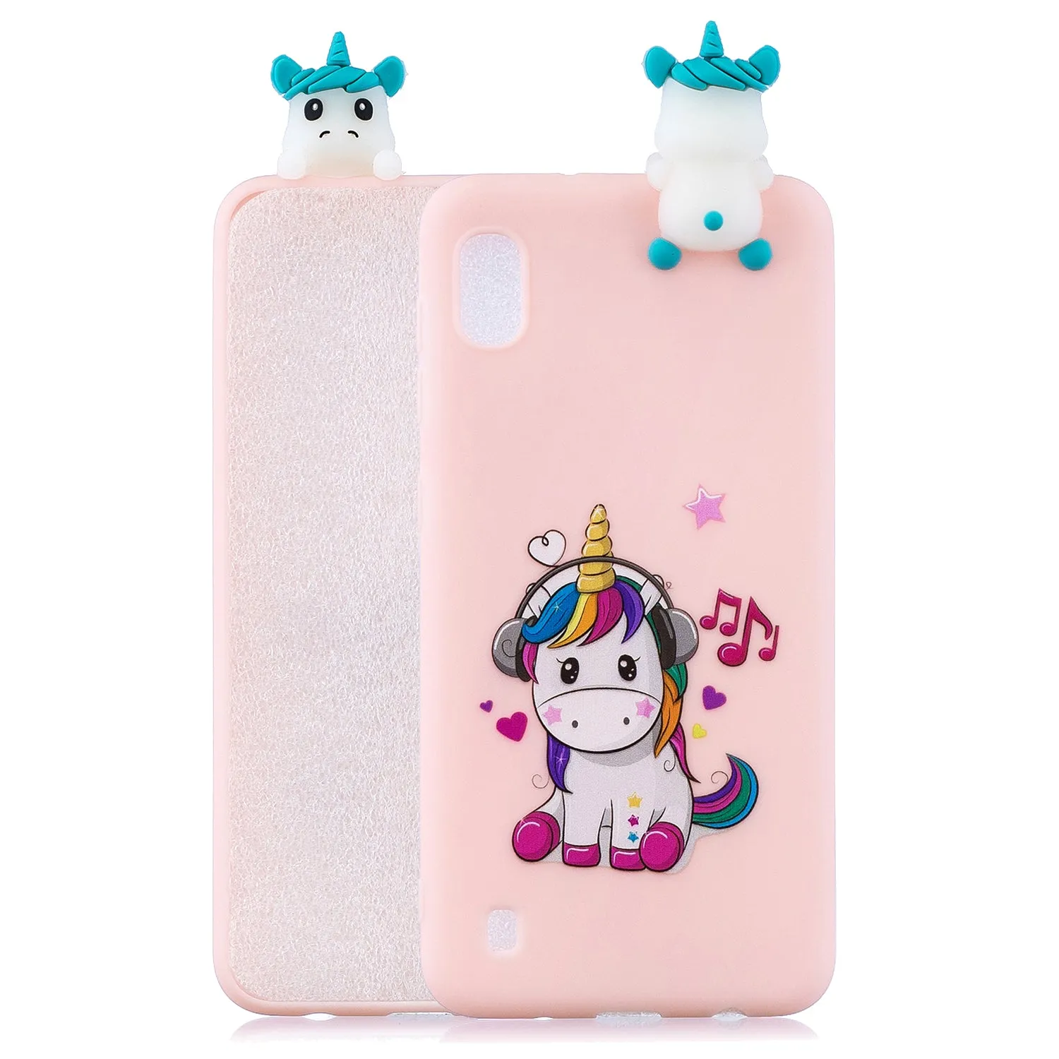 For Samsung A01 Soft TPU Case Back Cover 3D Cartoon Painting Mobile Phone Shell Smiley Panda