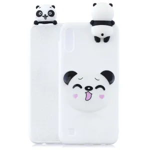 For Samsung A01 Soft TPU Case Back Cover 3D Cartoon Painting Mobile Phone Shell Smiley Panda