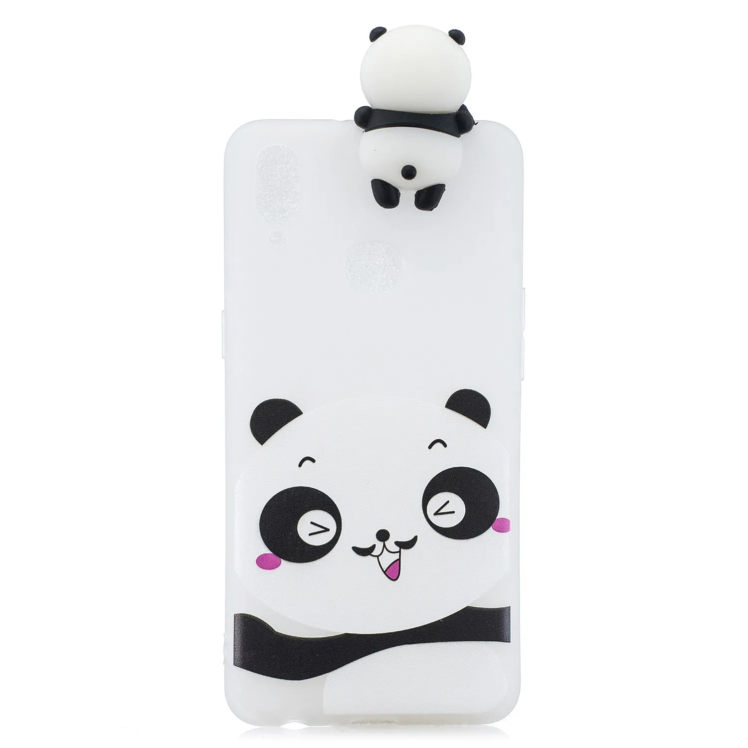 For Samsung A10S A20S Color Painting 3D Cartoon Animal Full Protective Soft TPU Mobile Phone Case Light pink