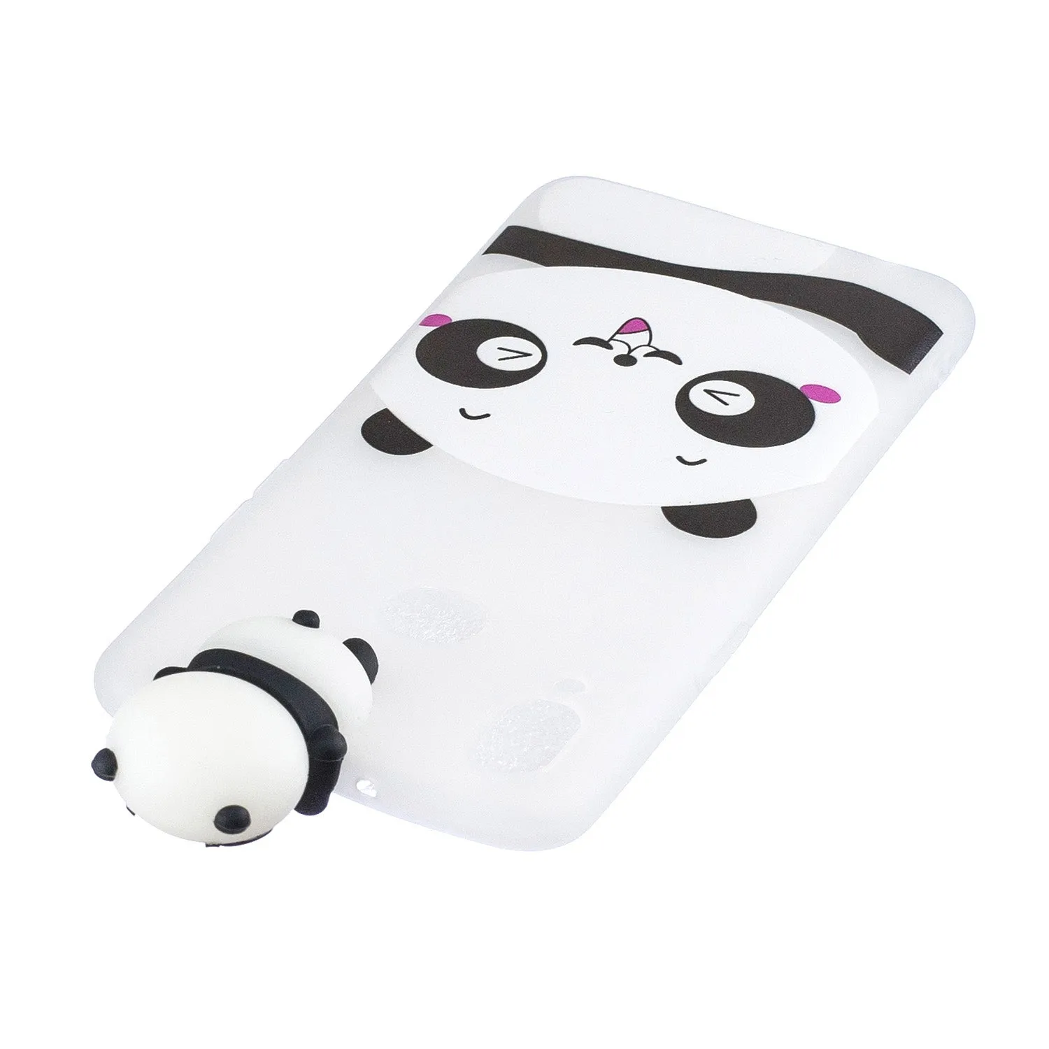For Samsung A10S A20S Color Painting 3D Cartoon Animal Full Protective Soft TPU Mobile Phone Case Light pink