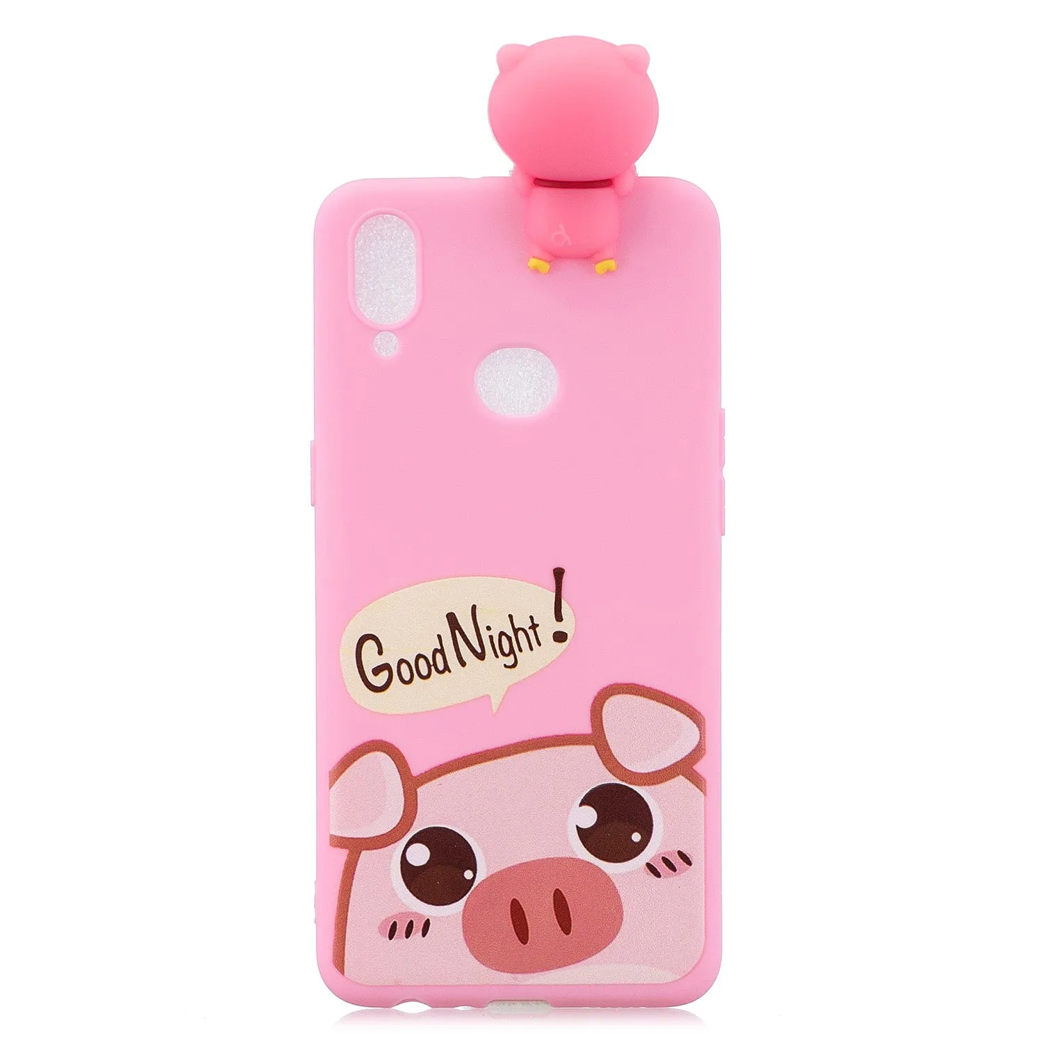 For Samsung A10S A20S Color Painting 3D Cartoon Animal Full Protective Soft TPU Mobile Phone Case Rose red