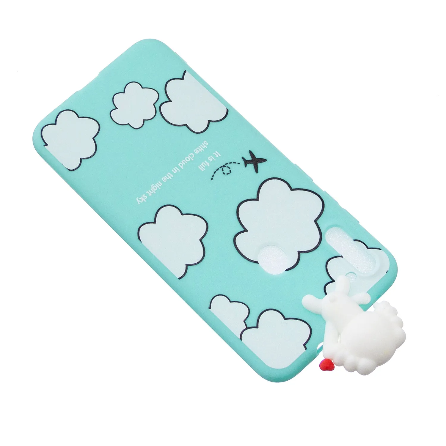For Samsung A11 Soft TPU Back Cover 3D Cartoon Painting Mobile Phone Case Shell Royal Blue Owl