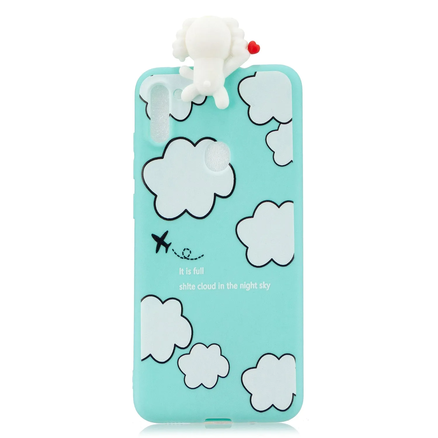 For Samsung A11 Soft TPU Back Cover 3D Cartoon Painting Mobile Phone Case Shell Royal Blue Owl