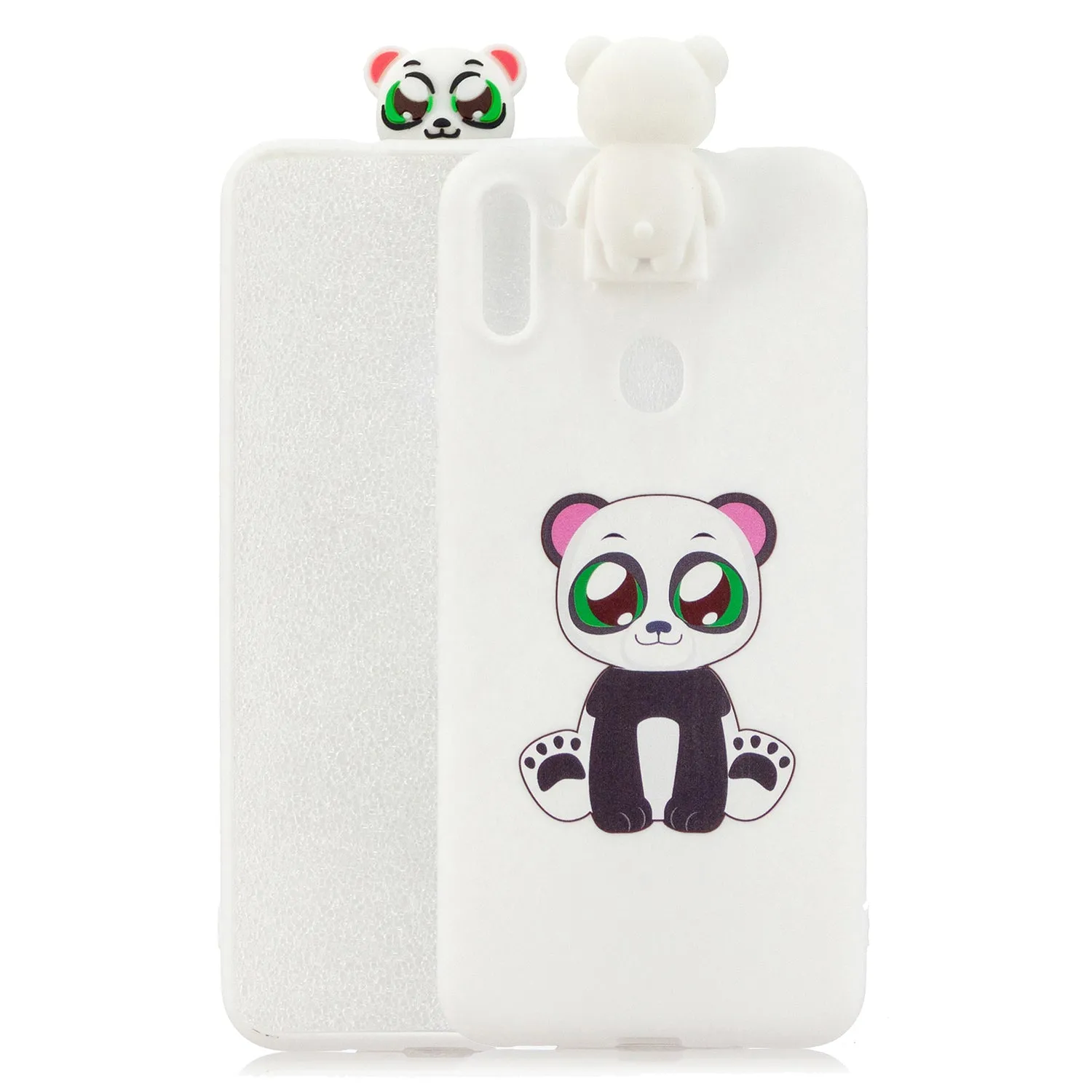 For Samsung A11 Soft TPU Back Cover Cartoon Painting Mobile Phone Case Shell with Bracket Licking pussy