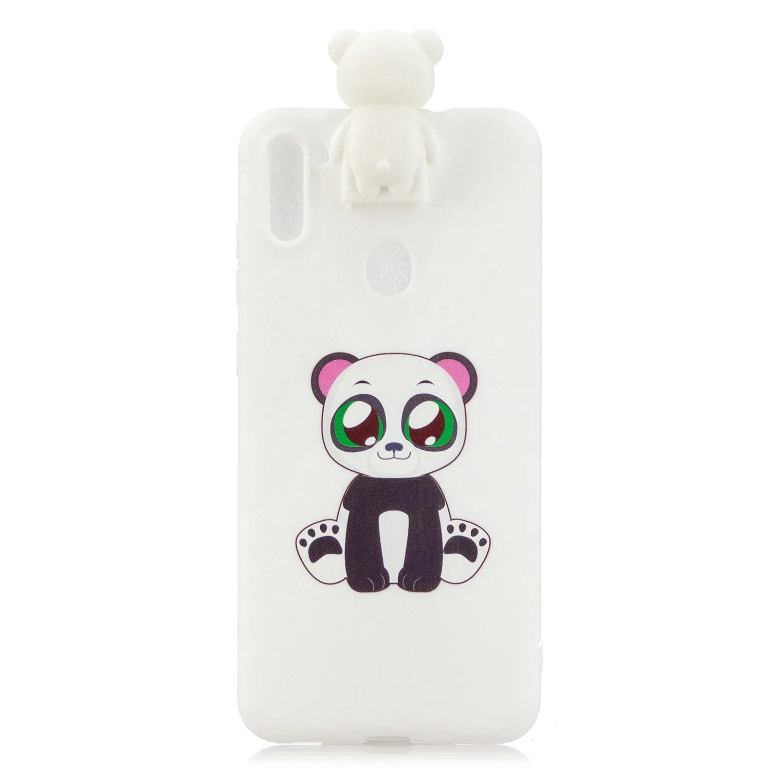 For Samsung A11 Soft TPU Back Cover Cartoon Painting Mobile Phone Case Shell with Bracket Licking pussy
