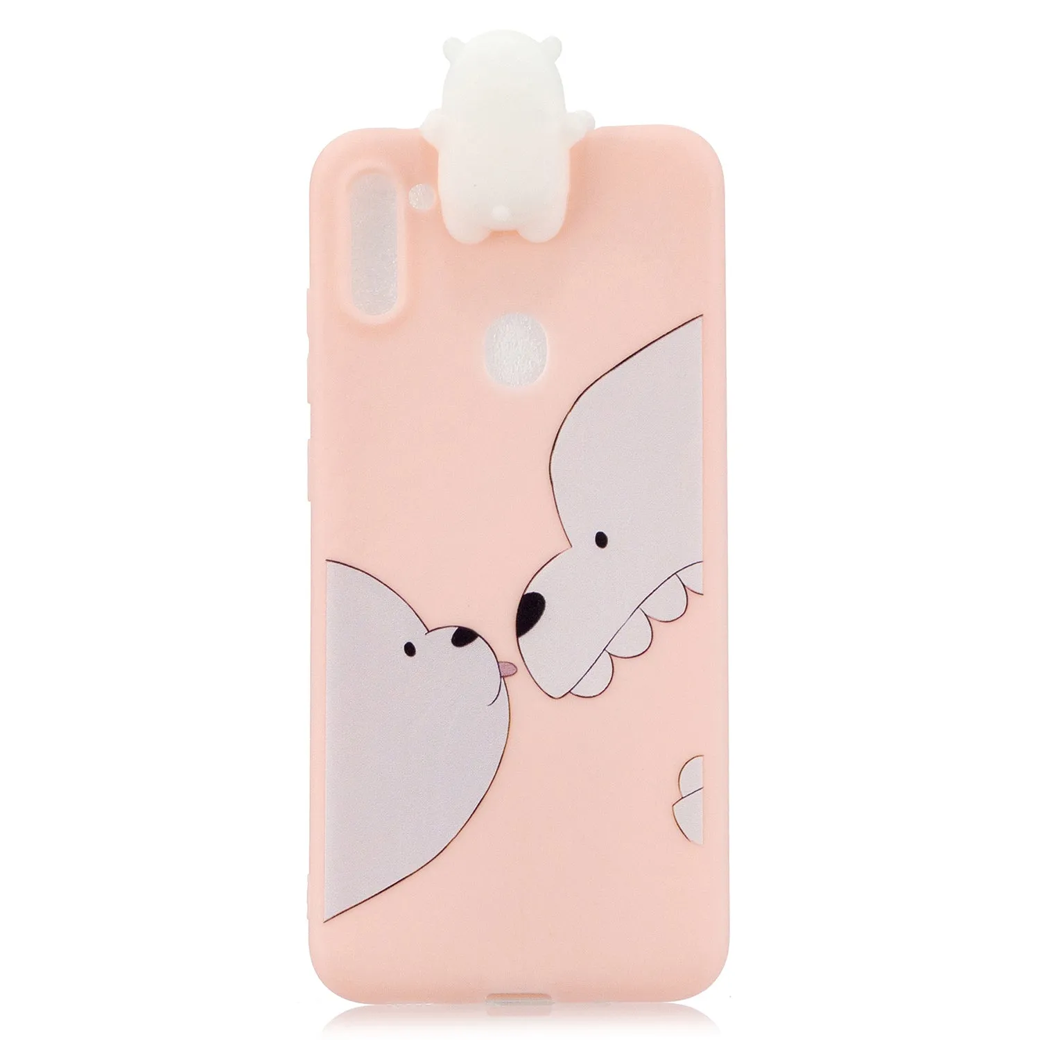 For Samsung A11 TPU Back Cover 3D Cartoon Painting Soft Mobile Phone Case Shell Little pink pig