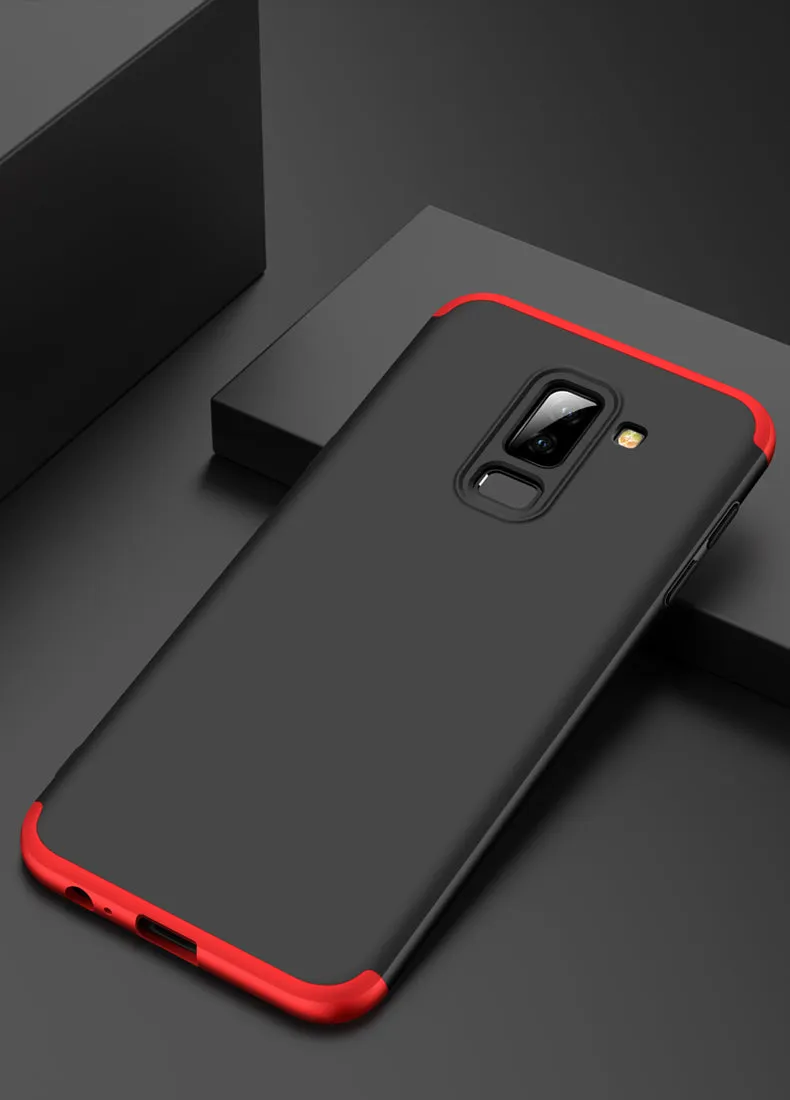 For Samsung A6 Plus 2018 Ultra Slim 360 Degree Non-slip Shockproof Full Protective Case Rose gold