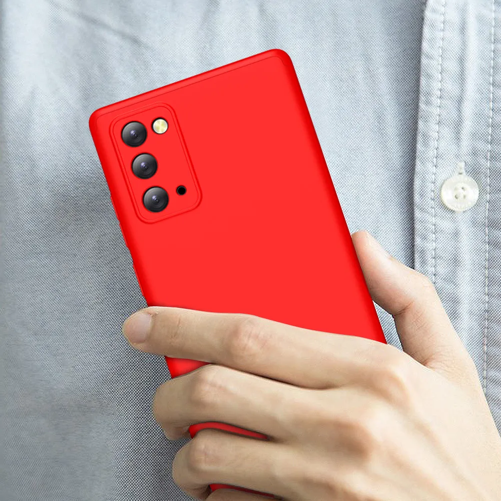 For Samsung Note 20/Note 20 Ultra/M31S Mobile Phone Cover 360 Degree Full Protection Phone Case red
