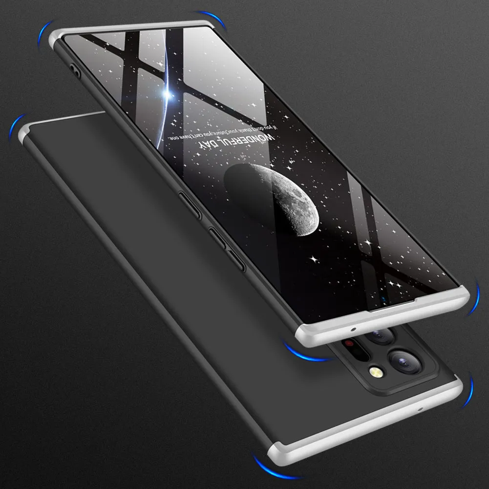 For Samsung Note 20/Note 20 Ultra/M31S Mobile Phone Cover 360 Degree Full Protection Phone Case Silver black silver