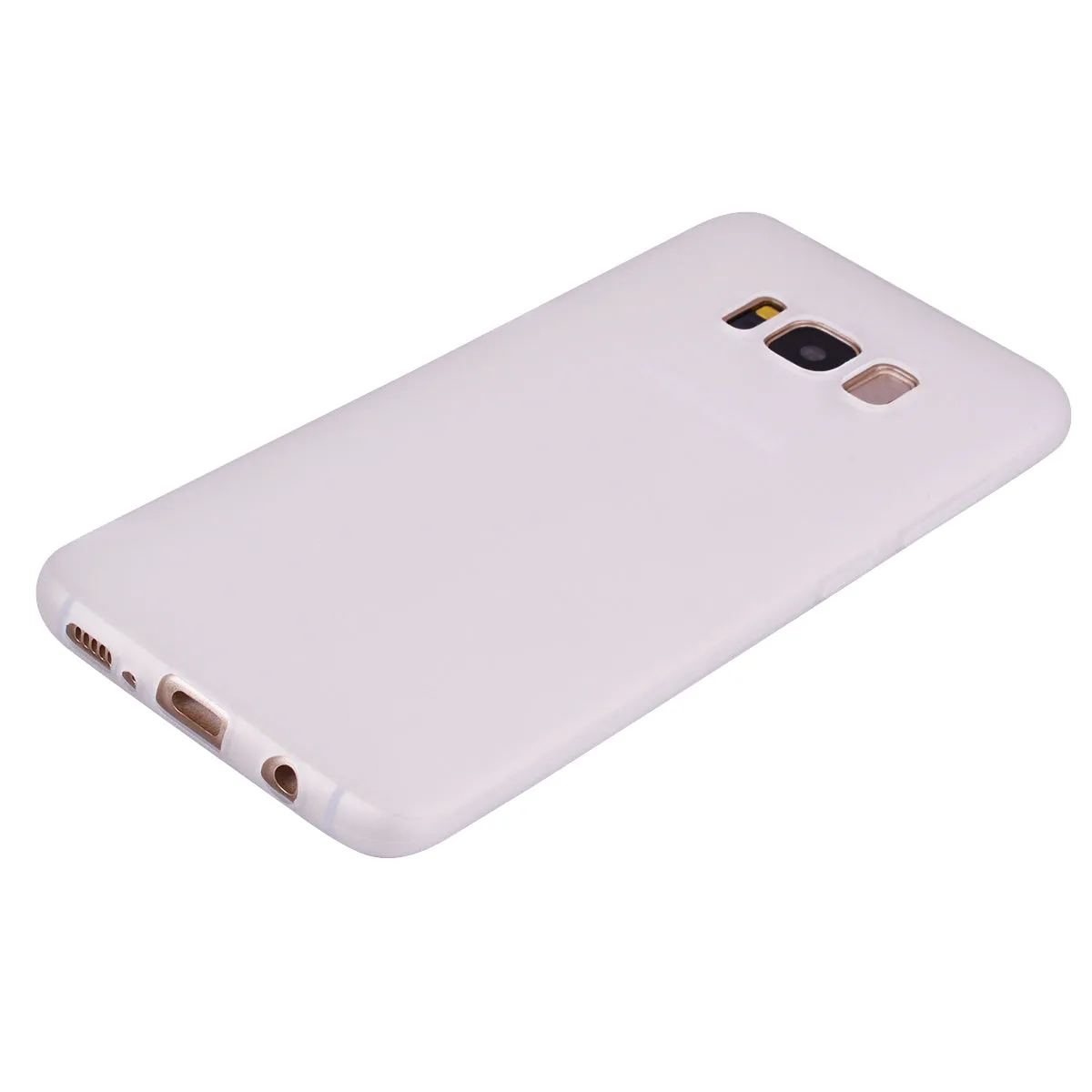 for Samsung S8 Lovely Candy Color Matte TPU Anti-scratch Non-slip Protective Cover Back Case white