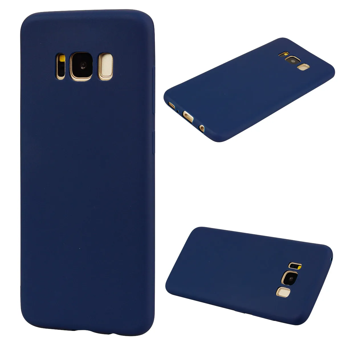 for Samsung S8 Lovely Candy Color Matte TPU Anti-scratch Non-slip Protective Cover Back Case white