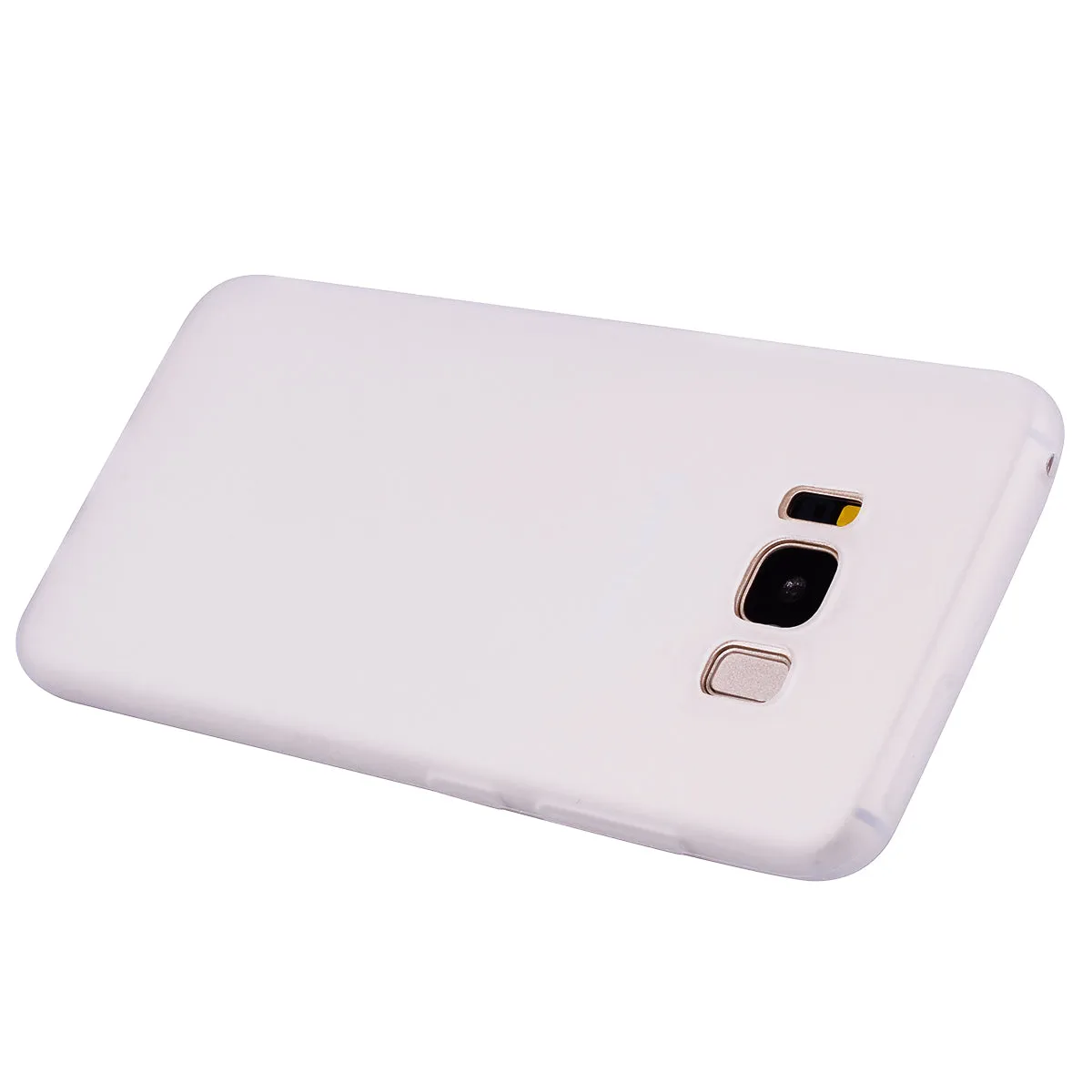 for Samsung S8 Lovely Candy Color Matte TPU Anti-scratch Non-slip Protective Cover Back Case white
