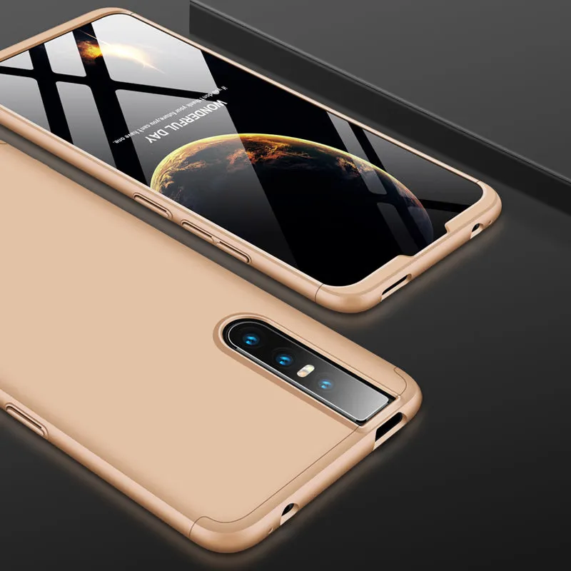 For VIVO V15pro Ultra Slim PC Back Cover Non-slip Shockproof 360 Degree Full Protective Case gold