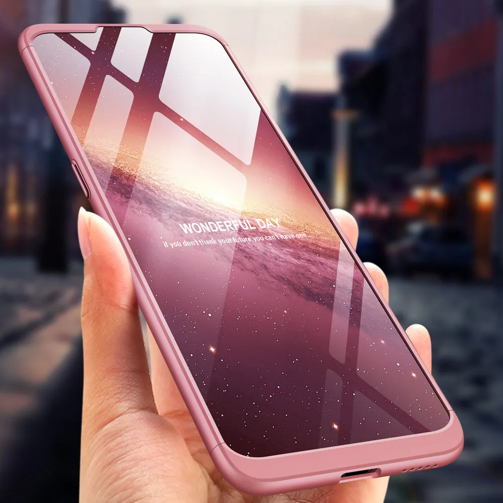 For VIVO V15pro Ultra Slim PC Back Cover Non-slip Shockproof 360 Degree Full Protective Case gold