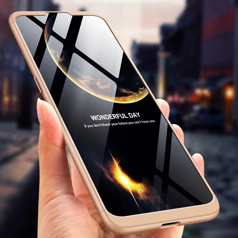For VIVO V15pro Ultra Slim PC Back Cover Non-slip Shockproof 360 Degree Full Protective Case gold