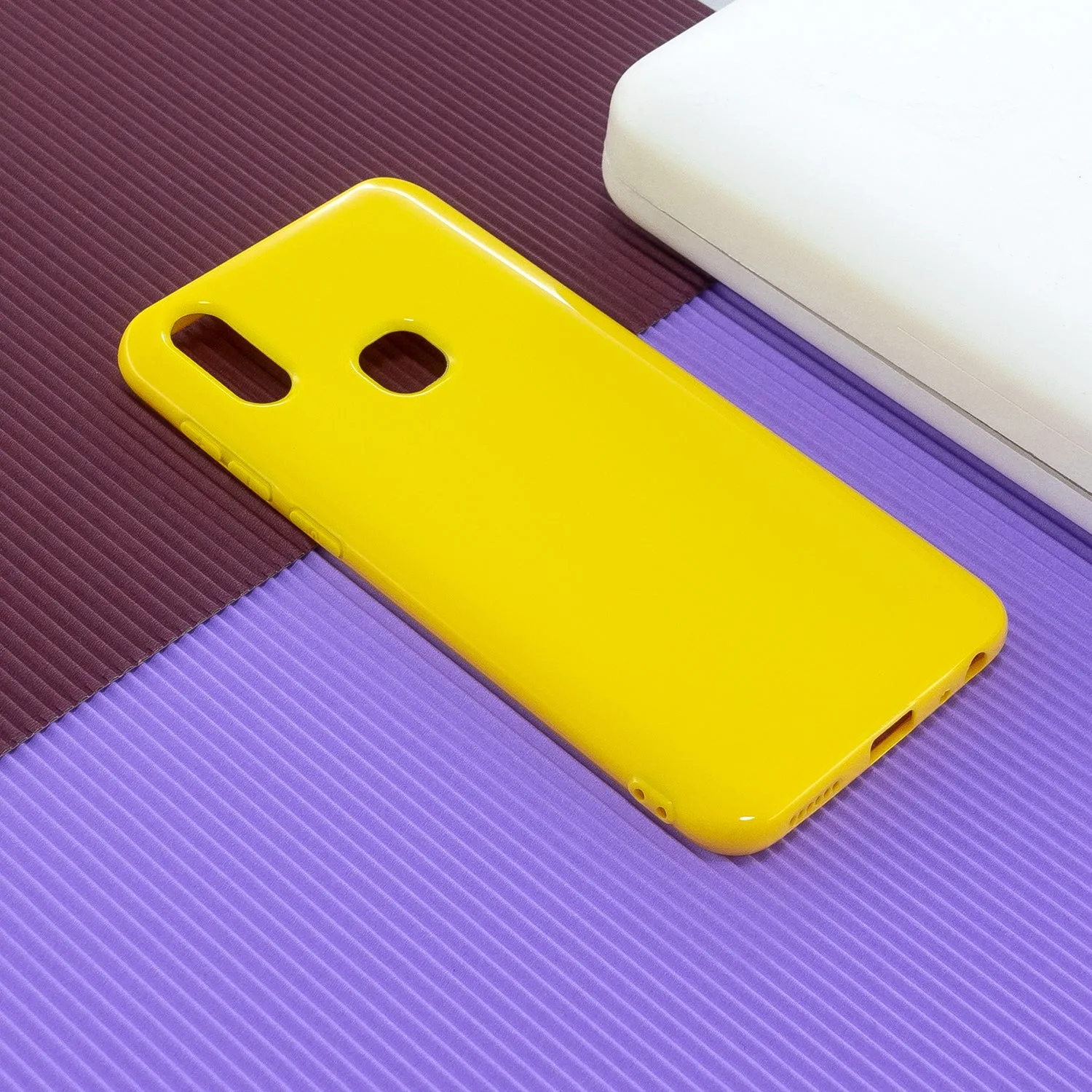 for VIVO Y17/Y3 / Y91/Y95/Y93 Thicken 2.0mm TPU Back Cover Cellphone Case Shell yellow