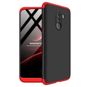 For XIAOMI Pocophone F1 Ultra Slim PC Back Cover Non-slip Shockproof 360 Degree Full Protective Case Red black red