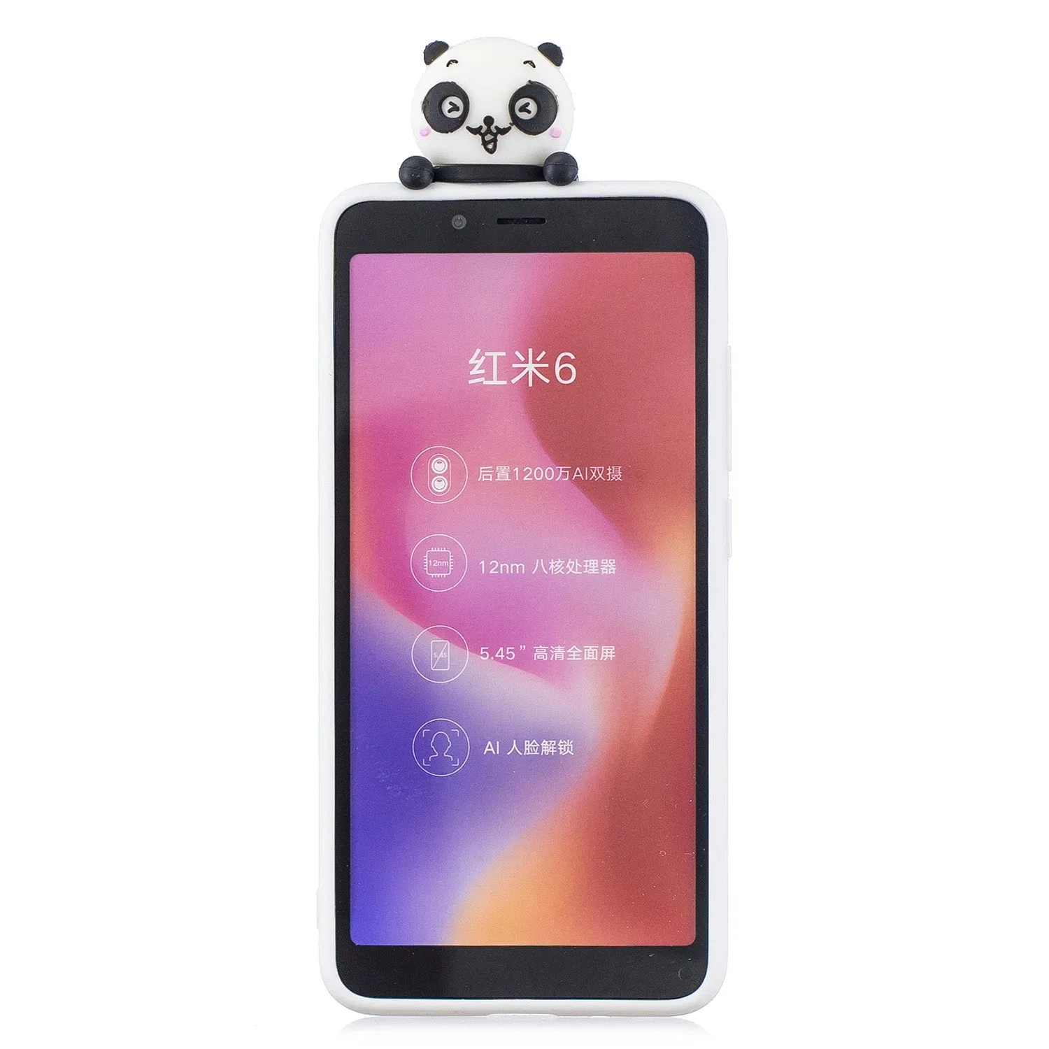 For XIAOMI Redmi 6A 3D Cartoon Lovely Coloured Painted Soft TPU Back Cover Non-slip Shockproof Full Protective Case sapphire