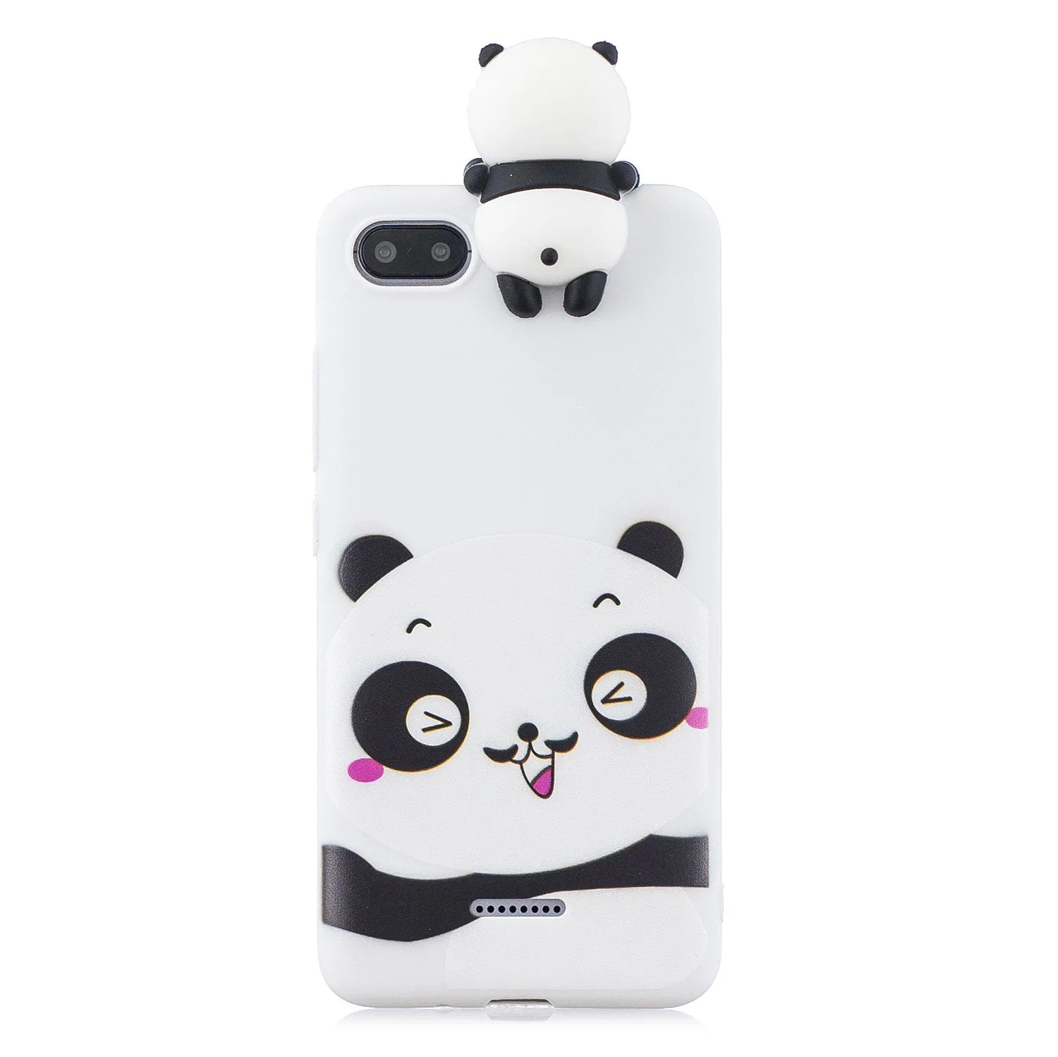 For XIAOMI Redmi 6A 3D Cartoon Lovely Coloured Painted Soft TPU Back Cover Non-slip Shockproof Full Protective Case sapphire