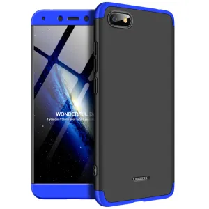 For XIAOMI Redmi 6A Ultra Slim PC Back Cover Non-slip Shockproof 360 Degree Full Protective Case blue black blue_XIAOMI Redmi 6A