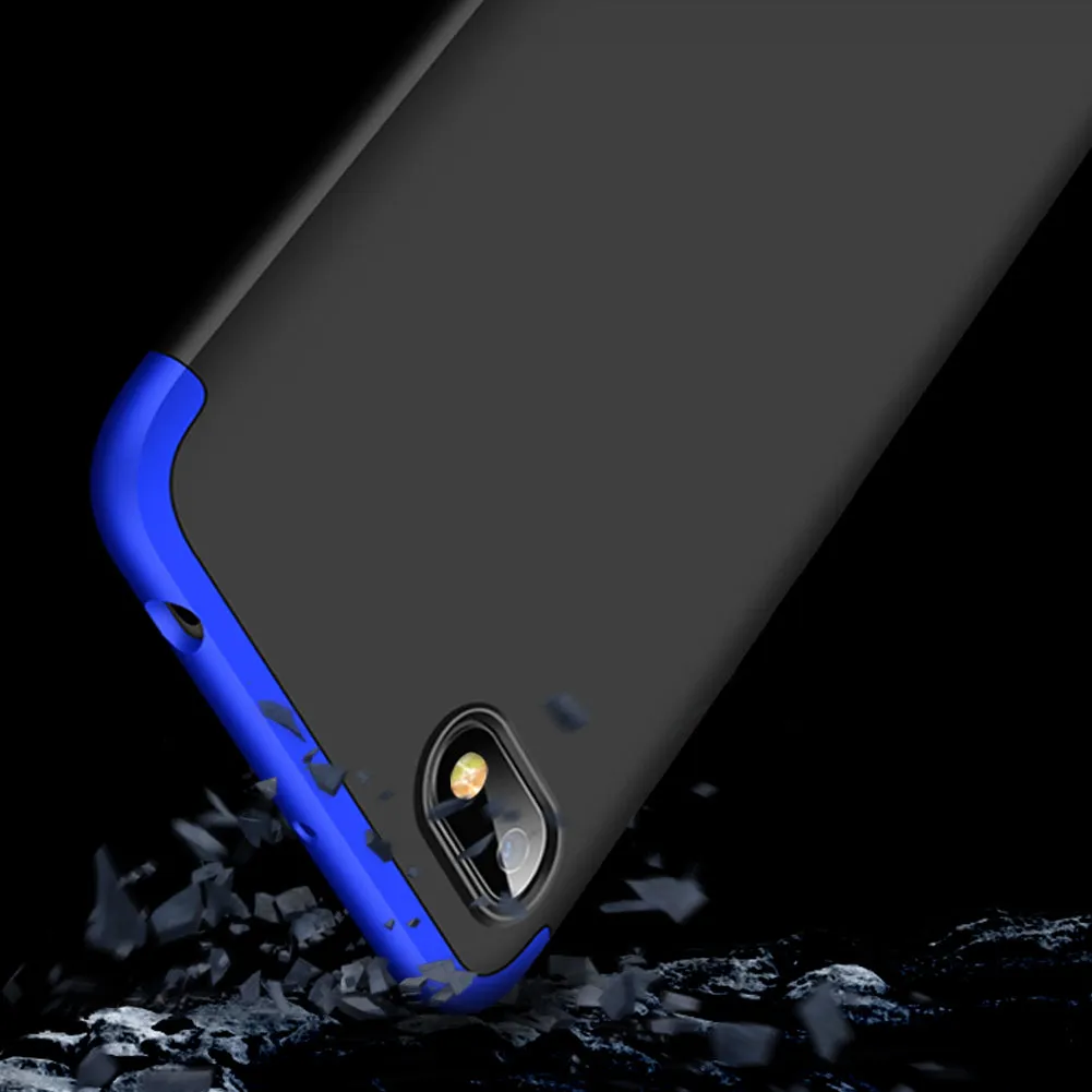 For XIAOMI Redmi 6A Ultra Slim PC Back Cover Non-slip Shockproof 360 Degree Full Protective Case  gold_XIAOMI Redmi 6A