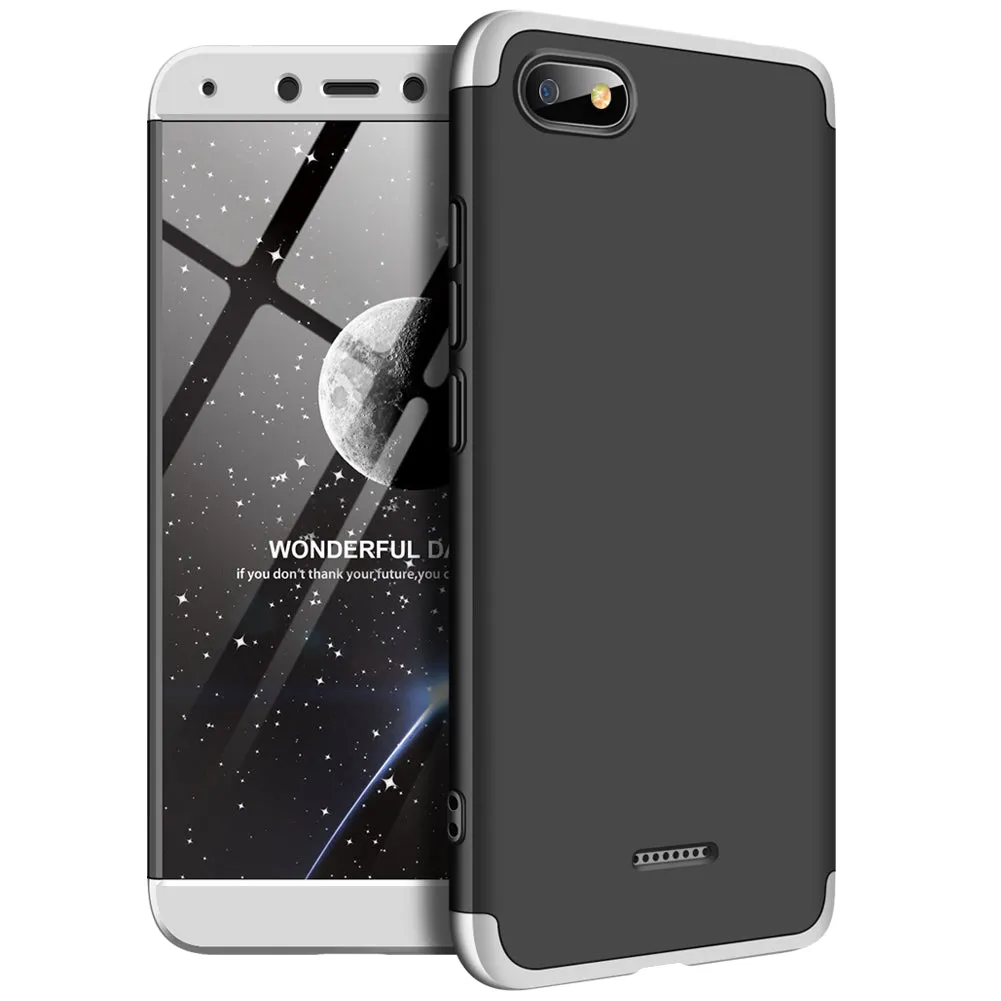 For XIAOMI Redmi 6A Ultra Slim PC Back Cover Non-slip Shockproof 360 Degree Full Protective Case  gold_XIAOMI Redmi 6A