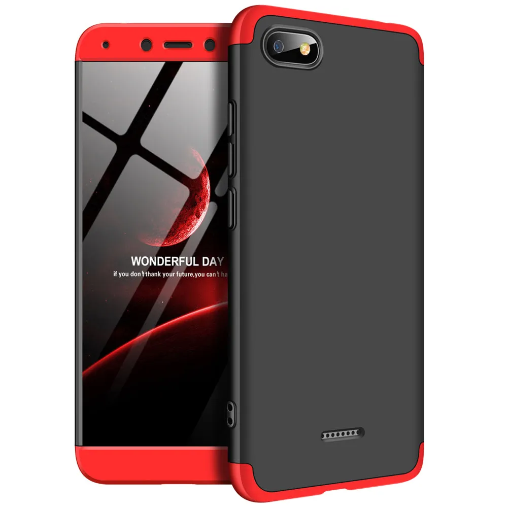 For XIAOMI Redmi 6A Ultra Slim PC Back Cover Non-slip Shockproof 360 Degree Full Protective Case  gold_XIAOMI Redmi 6A