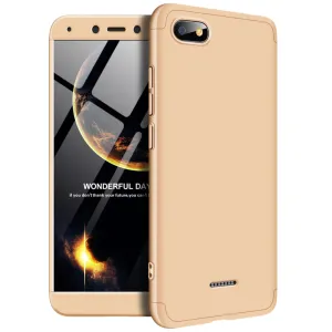 For XIAOMI Redmi 6A Ultra Slim PC Back Cover Non-slip Shockproof 360 Degree Full Protective Case  gold_XIAOMI Redmi 6A