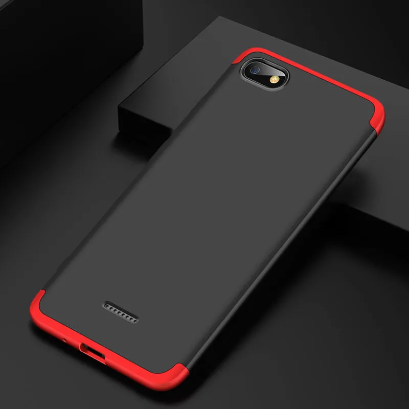 For XIAOMI Redmi 6A Ultra Slim PC Back Cover Non-slip Shockproof 360 Degree Full Protective Case  gold_XIAOMI Redmi 6A
